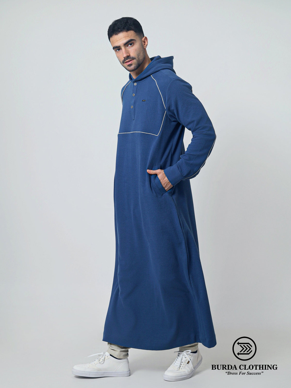 Winter Tech Thobe 322 Blue by Burdaclothing