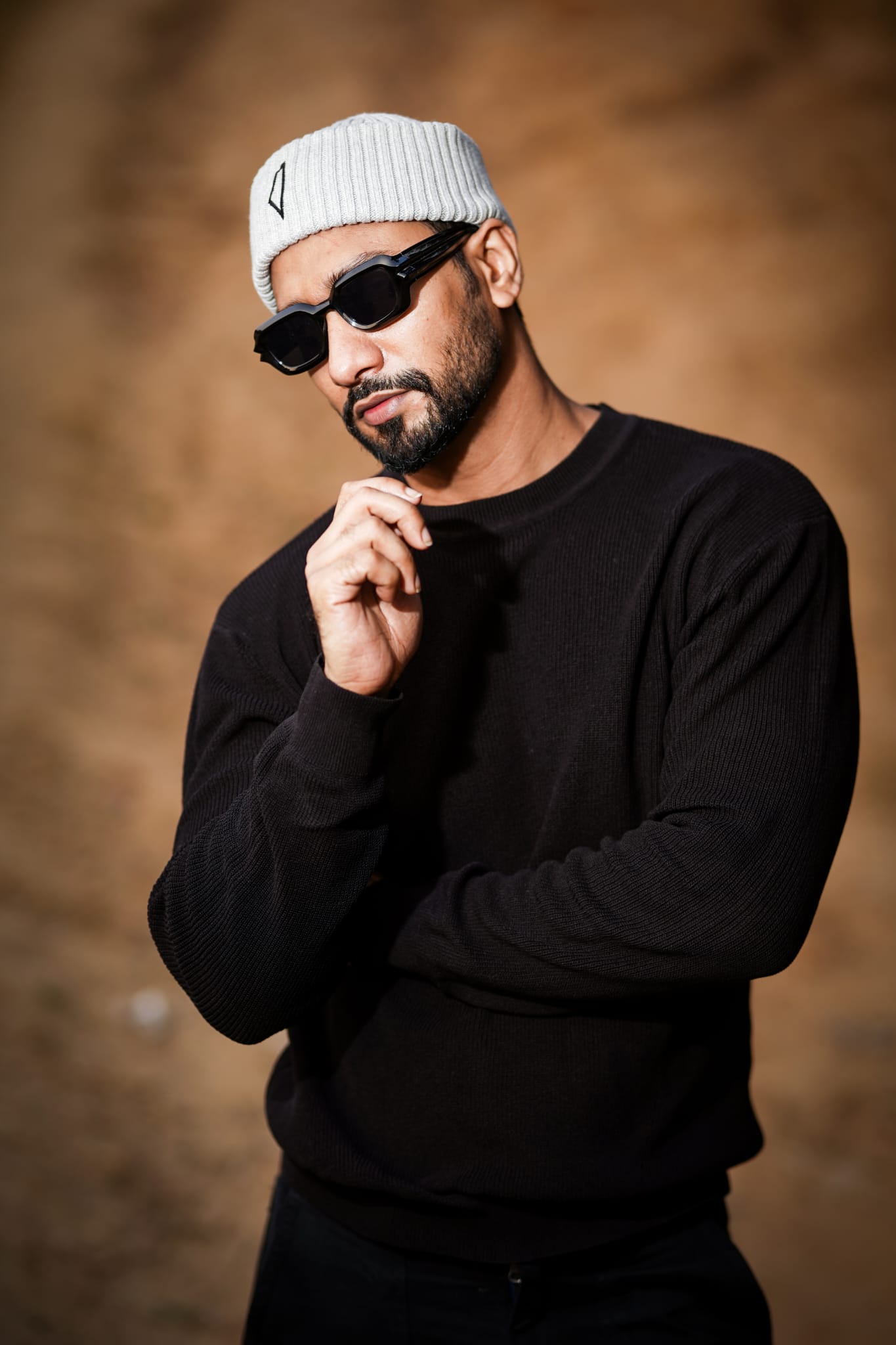 Palestine Map Folded Beanie Gray