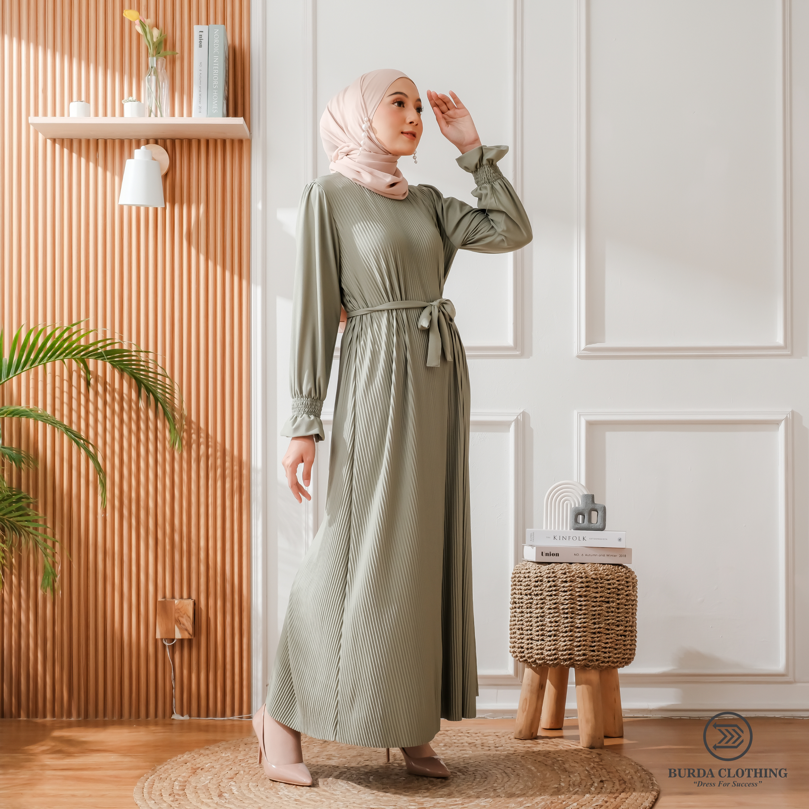 Women's Old dress Green - Burdaclothing