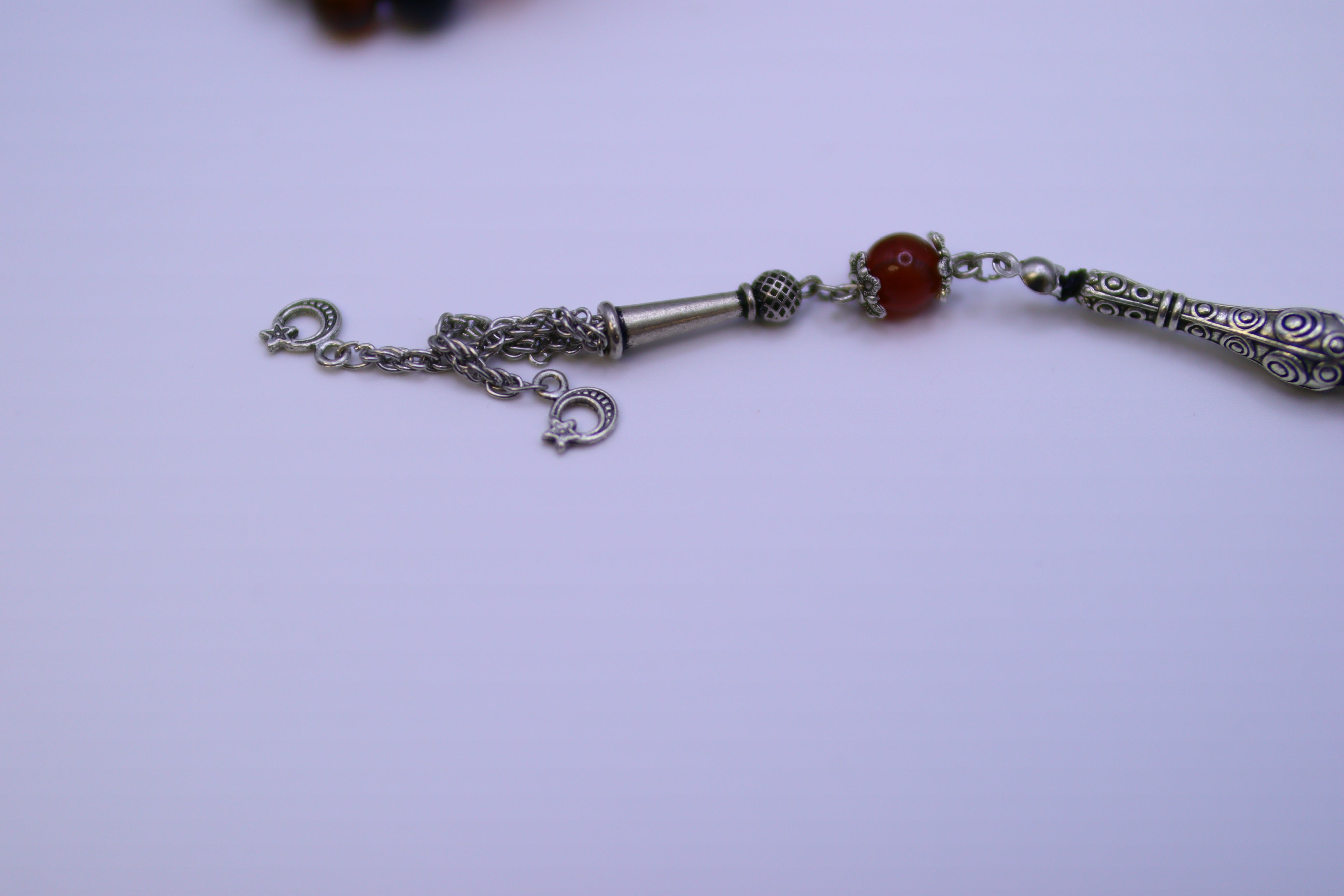 Islamic Tesbih Real stone 99 Prayer Beads 8mm - Brown