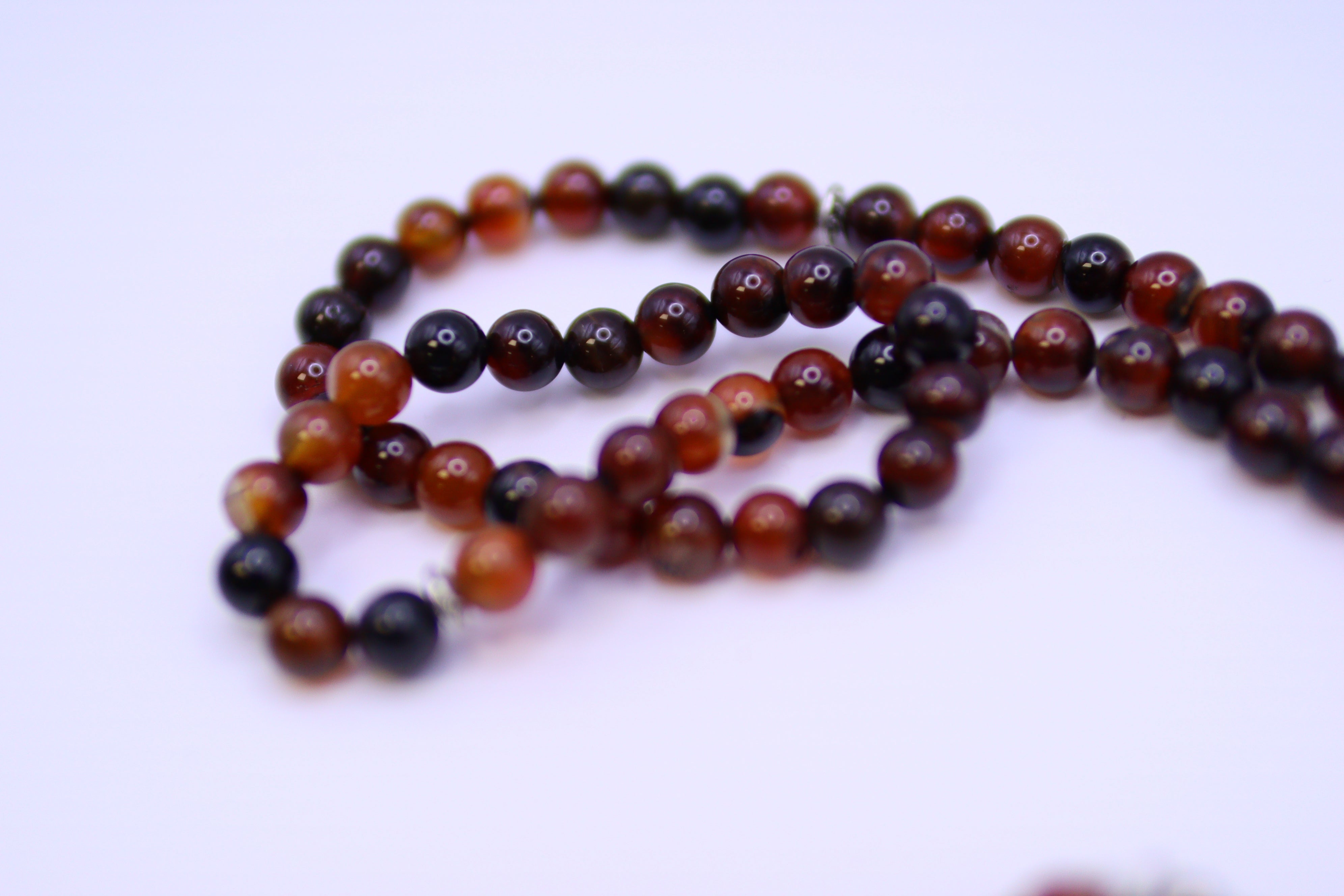 Islamic Tesbih Real stone 99 Prayer Beads 8mm - Brown