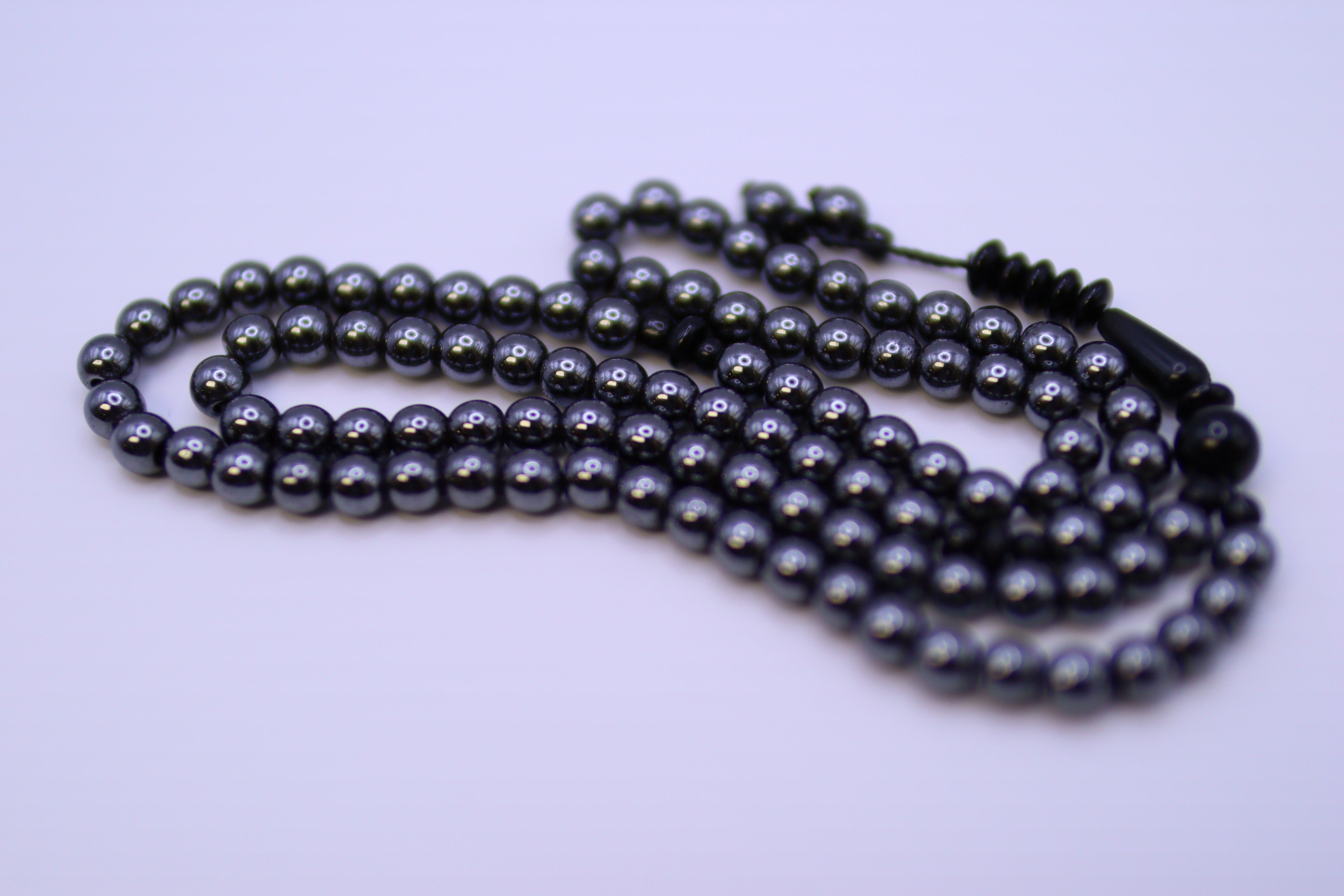 Islamic Tesbih metal Prayer Beads 99 Count - Dark gray