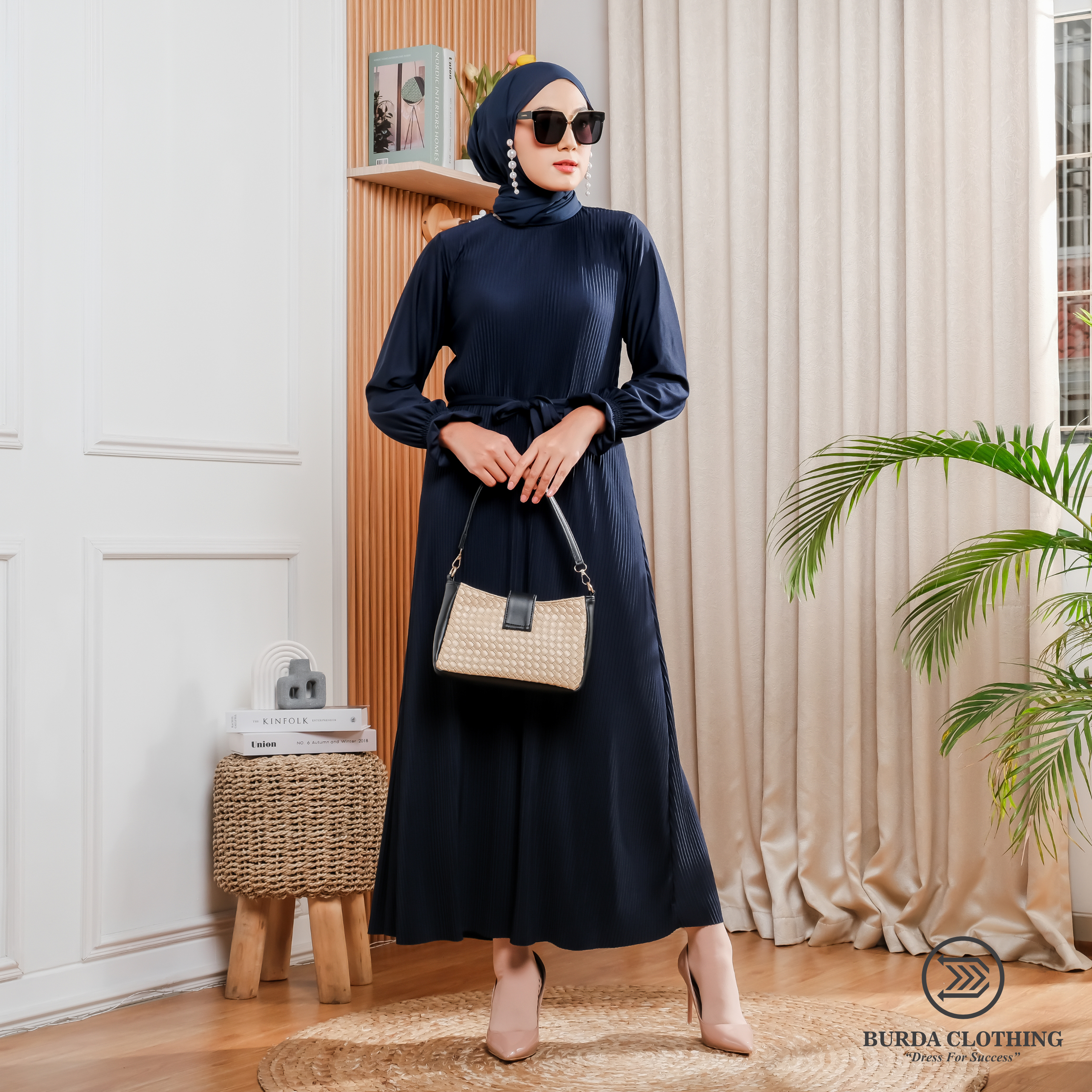 Women's Old dress Navy - Burdaclothing
