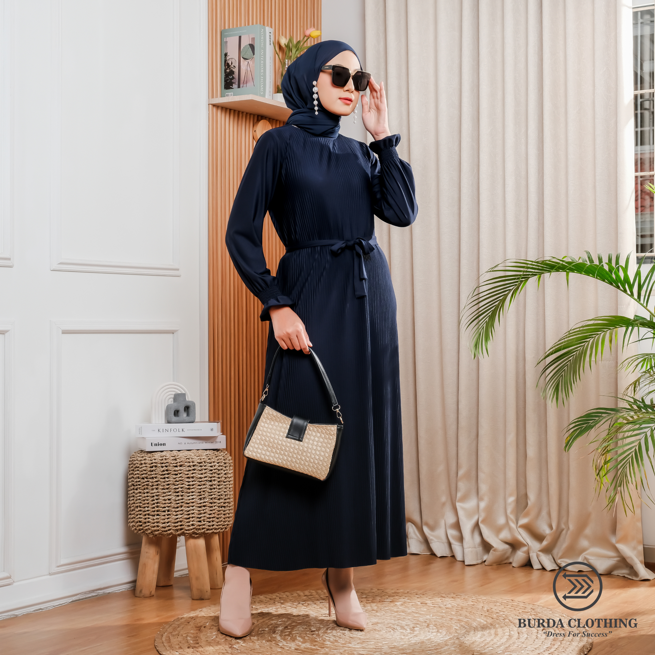 Women's Old dress Navy - Burdaclothing