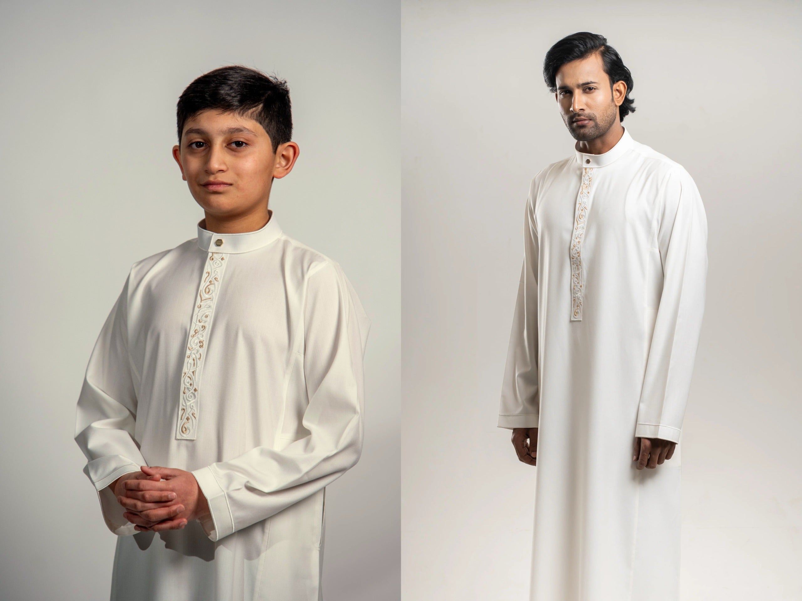 Kids Premium Thobe 213 Off White (Father & Son)