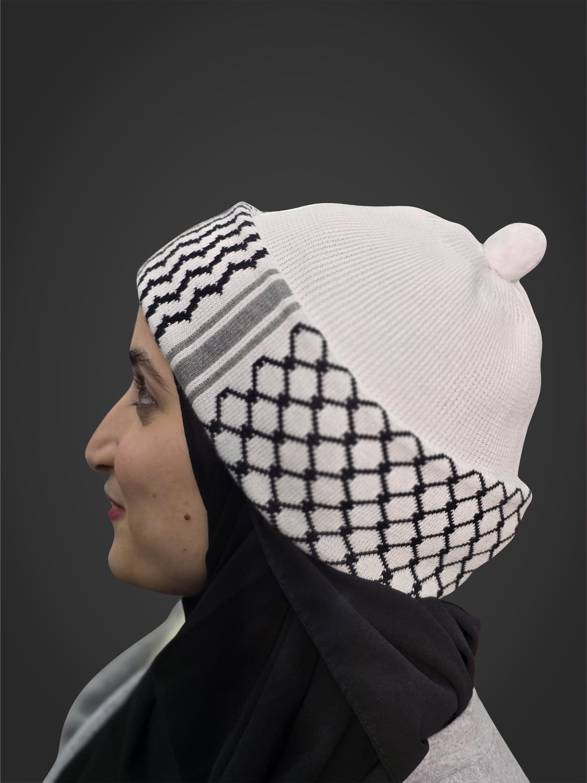 Palestine Kufiya Beanie Womens