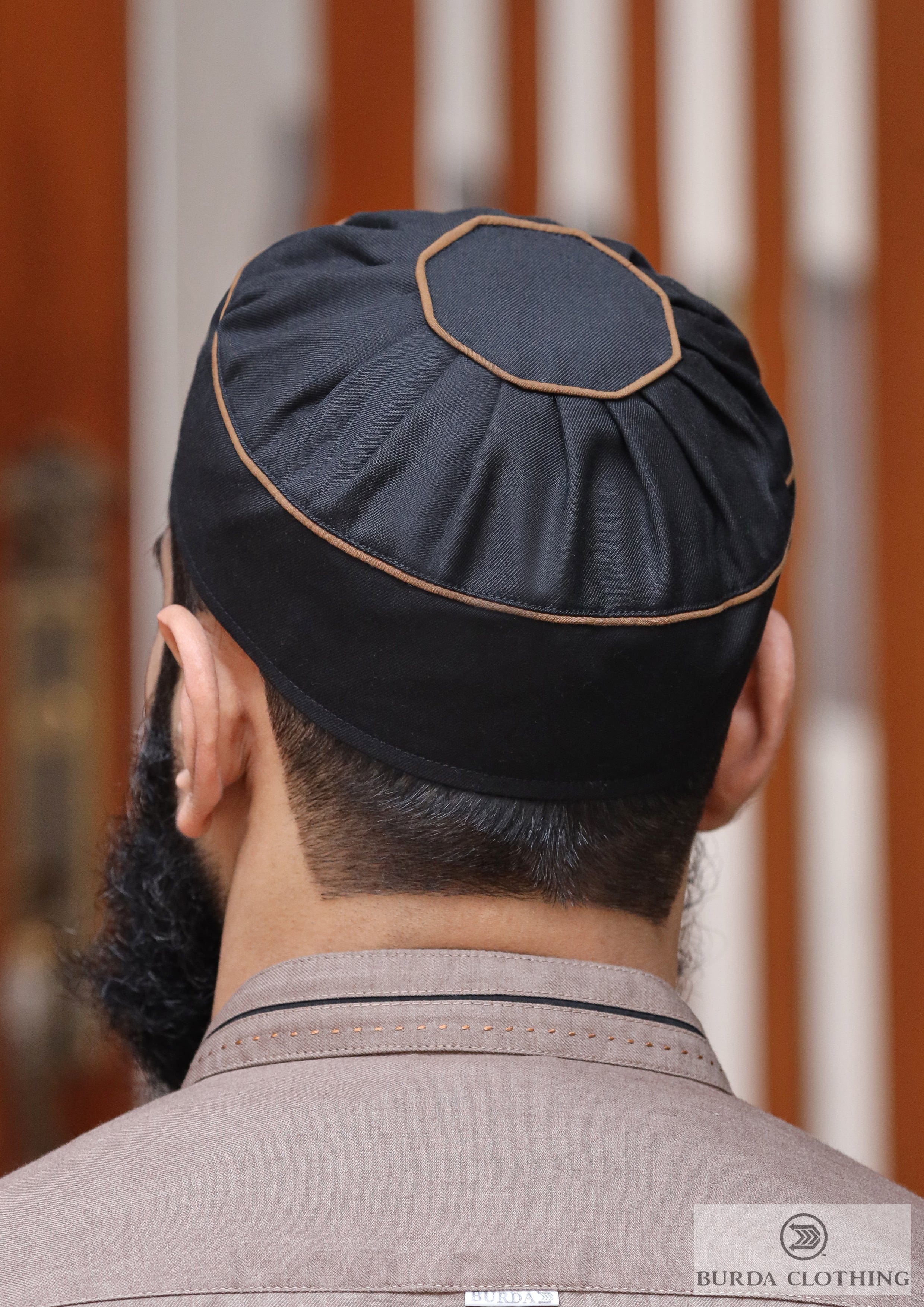 burdaclothing 21 XS / Black & Gold Talib Kufi S007
