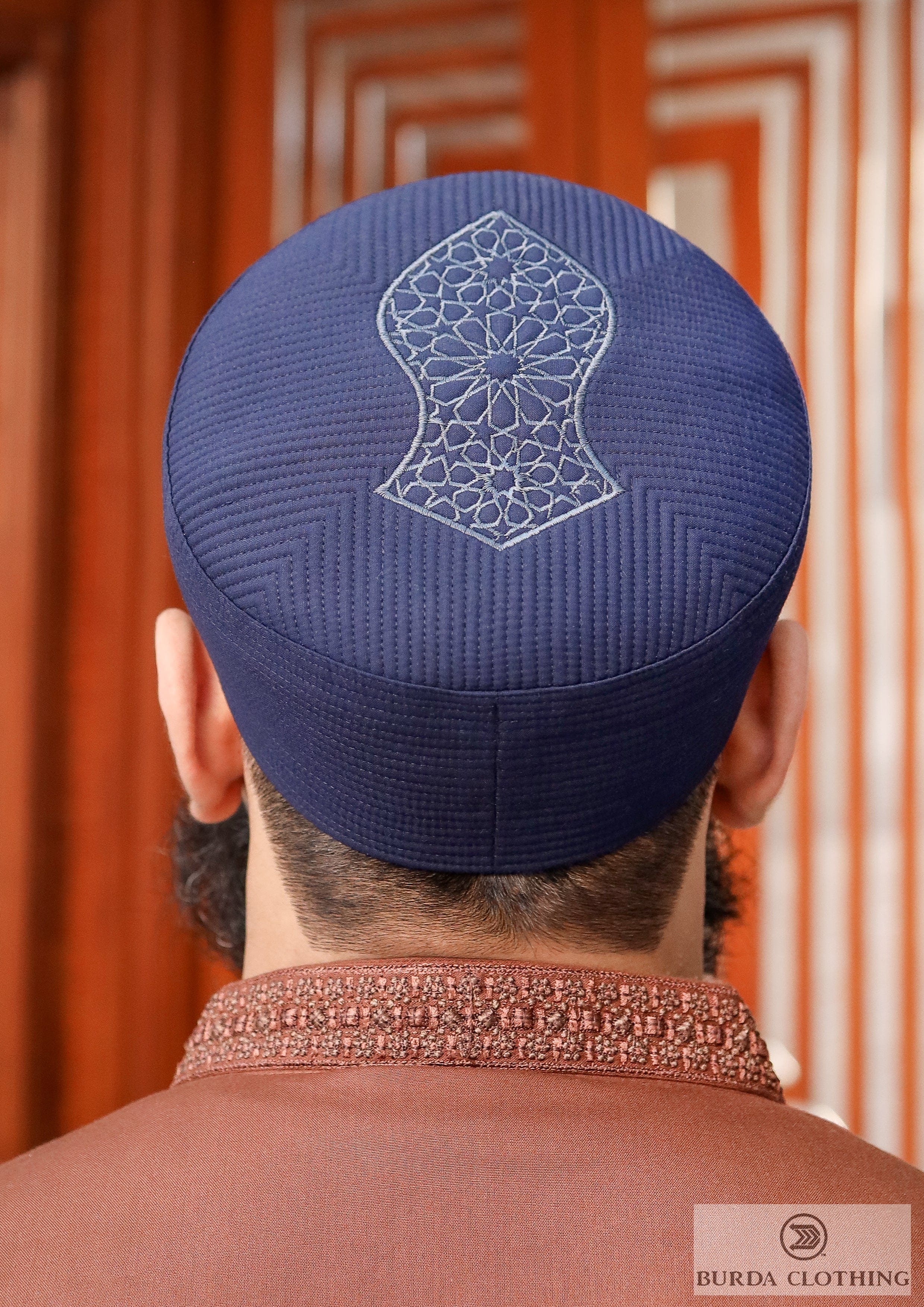 Burdaclothing 21 XS / Navy Blue Sandal Turban Kufi