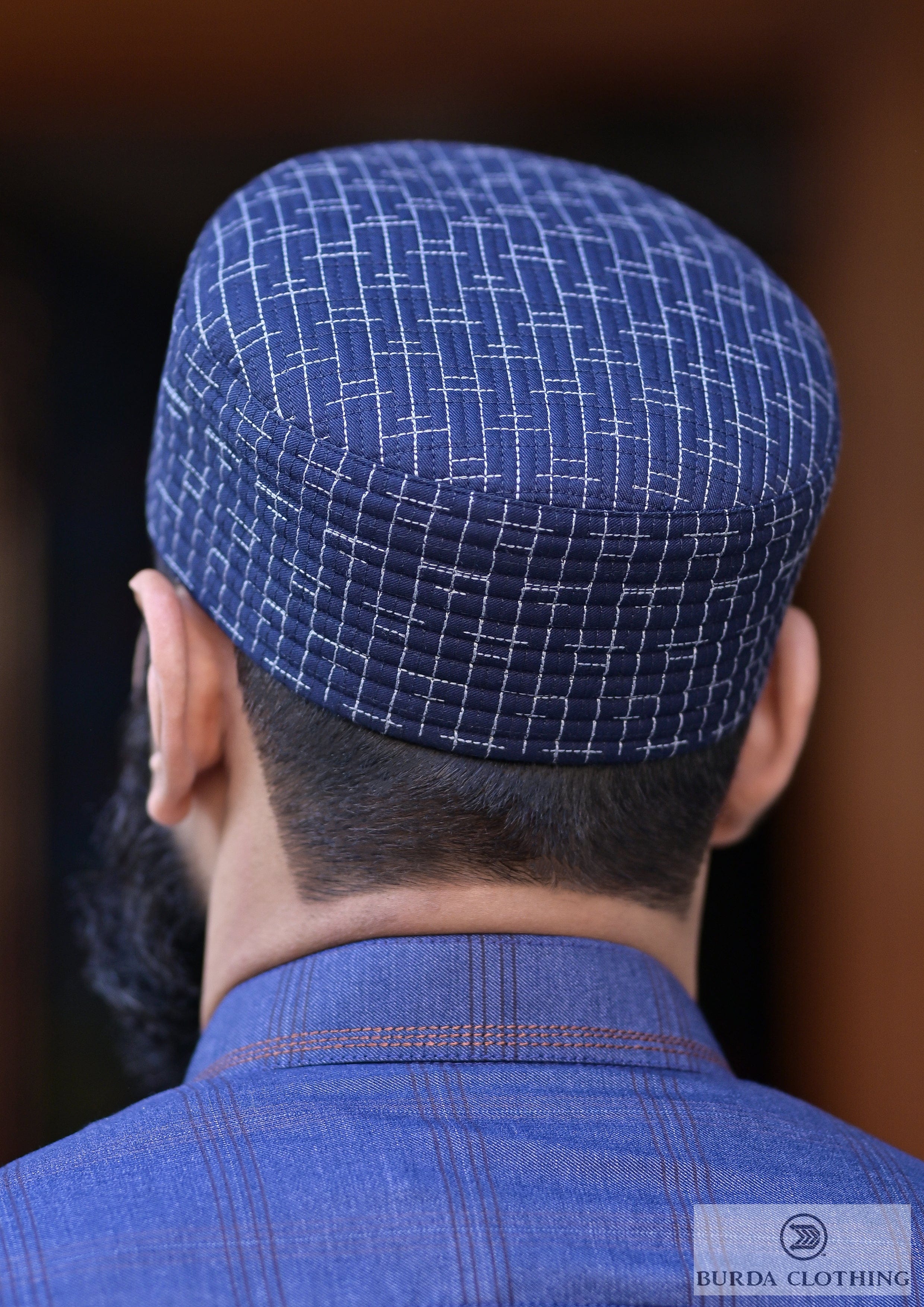 Burdaclothing 21 XS / Navy Blue Skyline Kufi/Hat