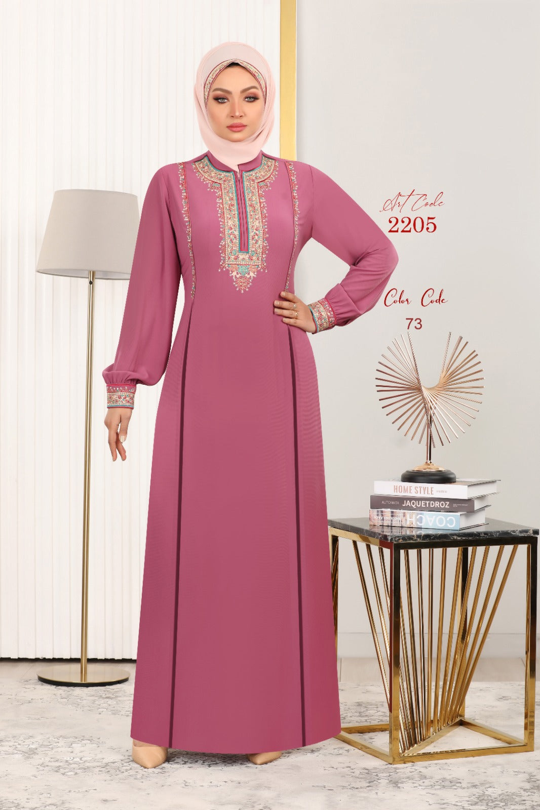 Burdaclothing Abaya 201-Pink