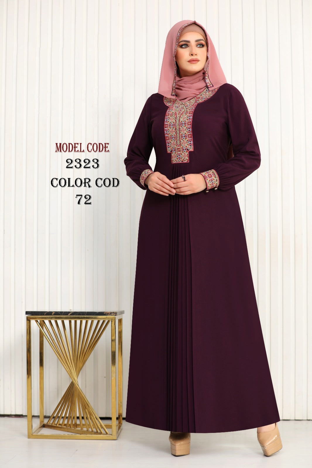 Burdaclothing Abaya 202-Maroon
