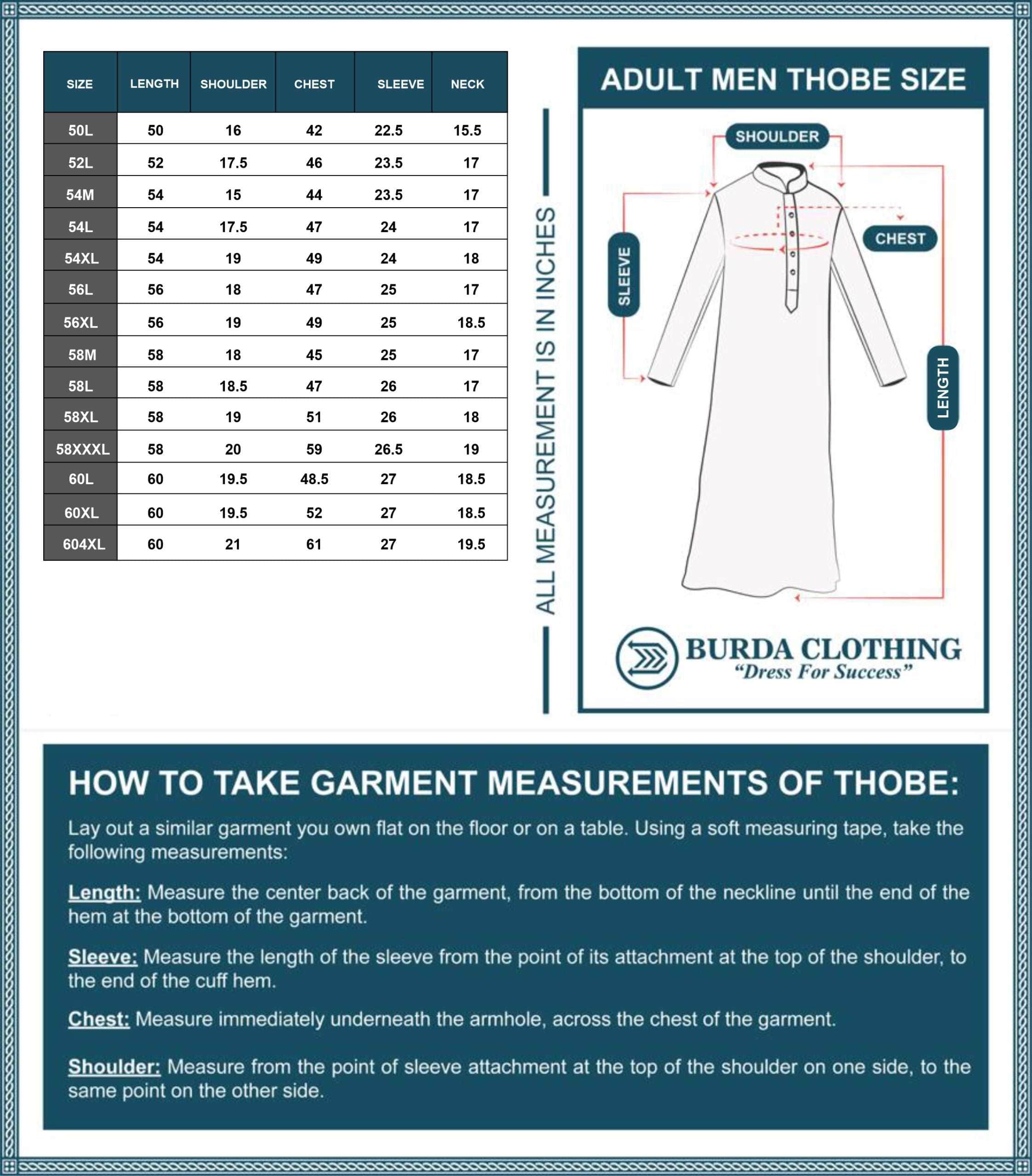 Burdaclothing Adult Premium Thobe 104
