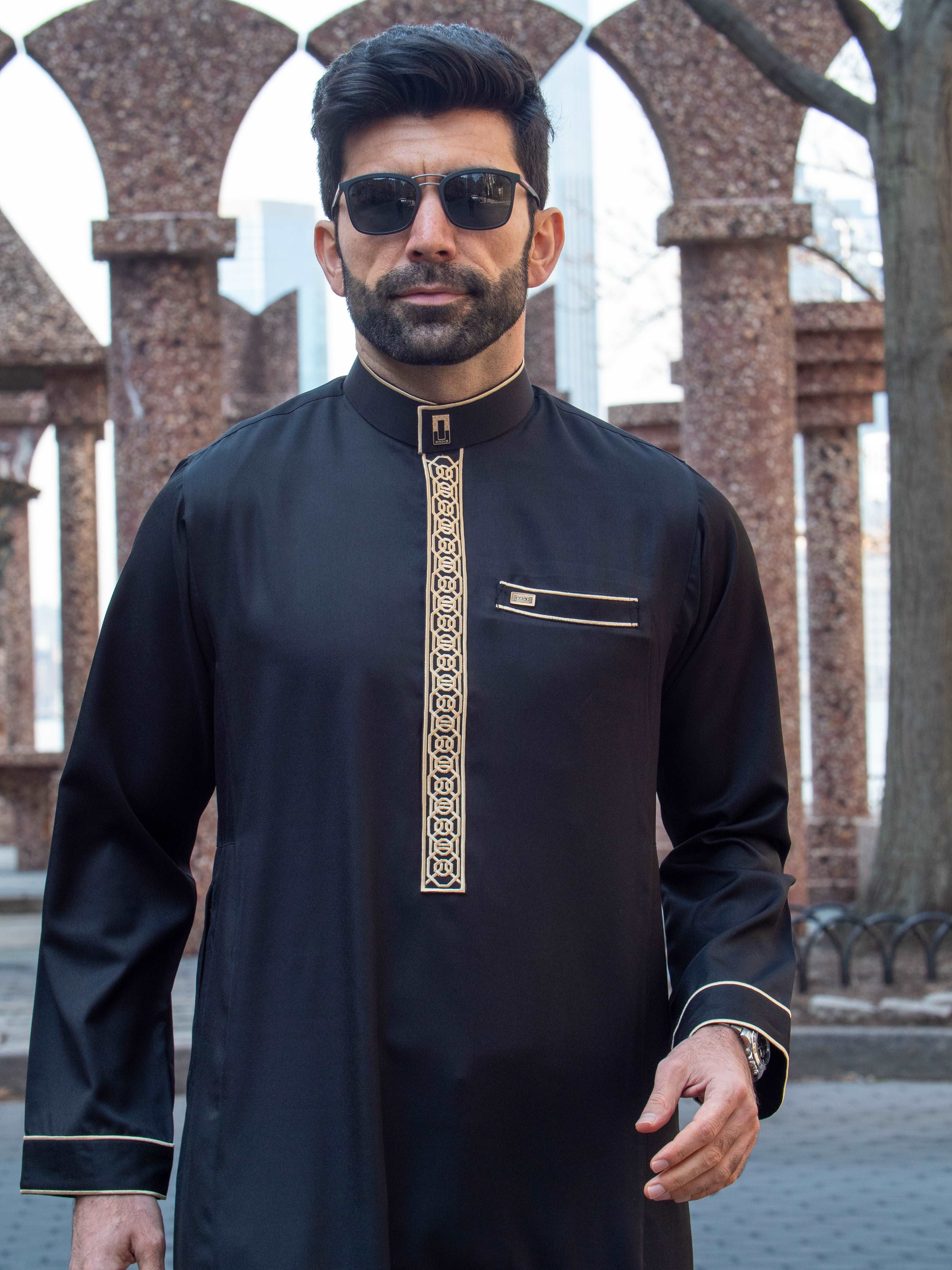 Burdaclothing Adult Premium Thobe 111A Black (Father & Son)