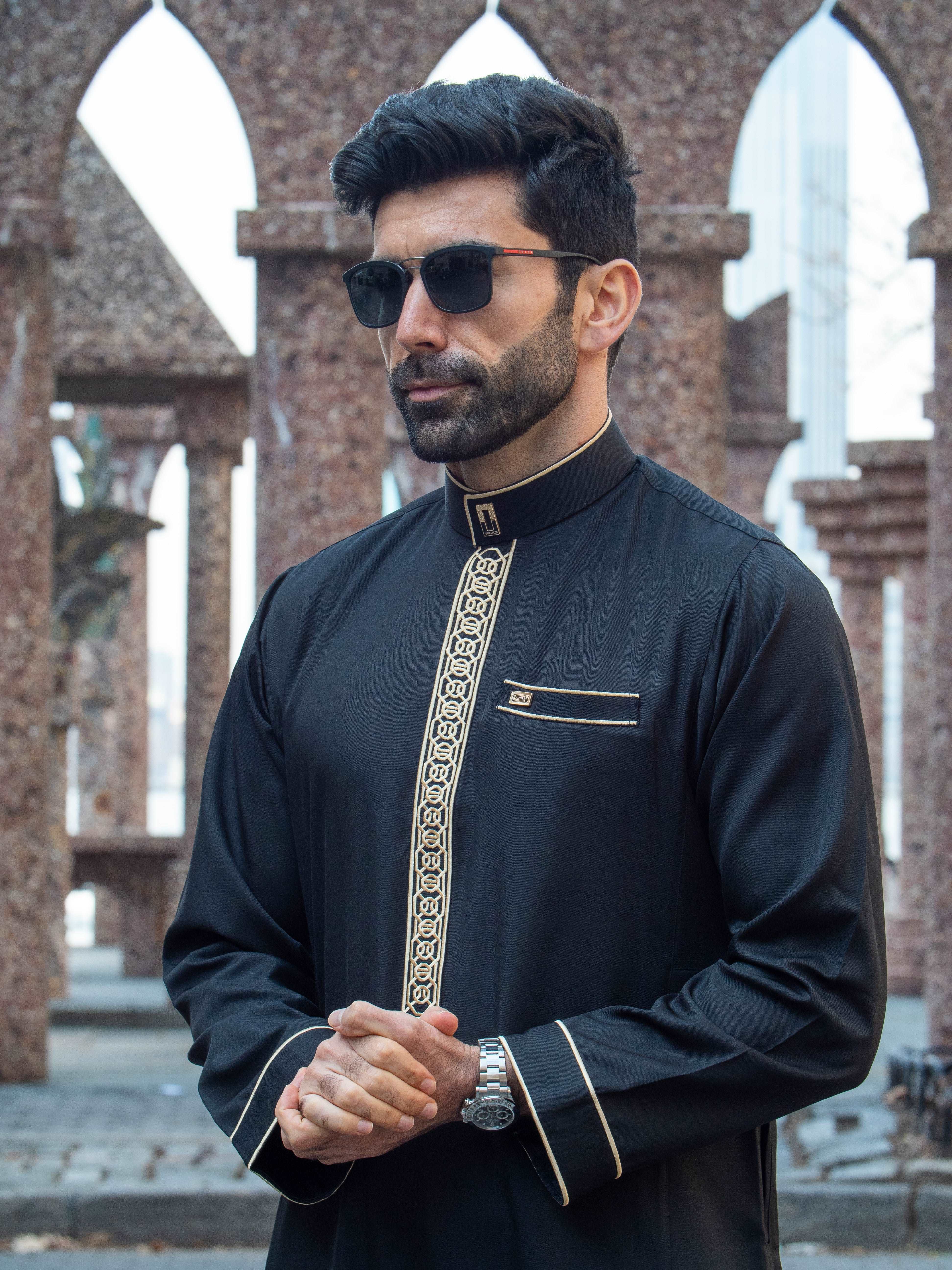 Burdaclothing Adult Premium Thobe 111A Black (Father & Son)