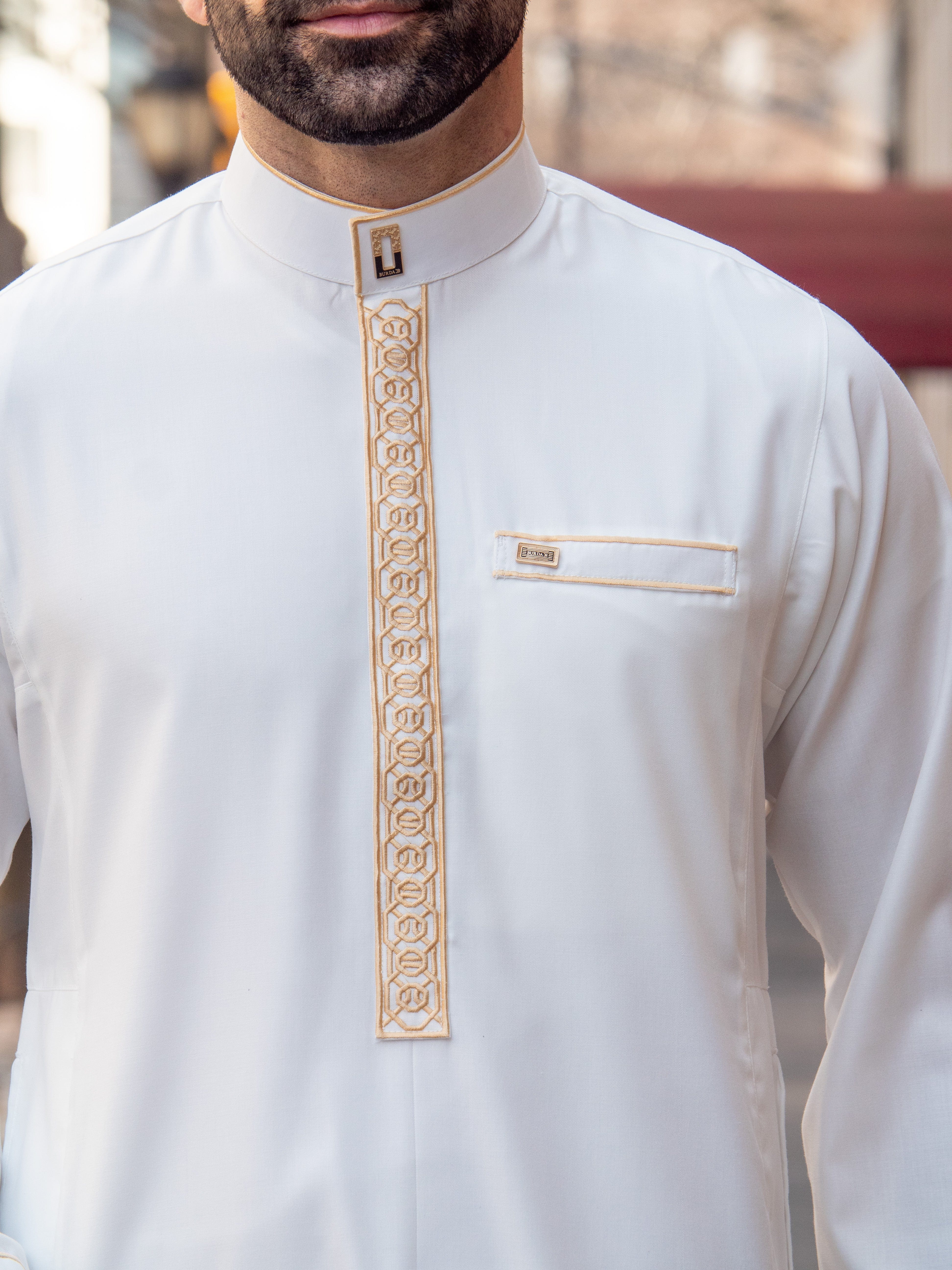 Burdaclothing Adult Premium Thobe 111B Off White (Father & Son)