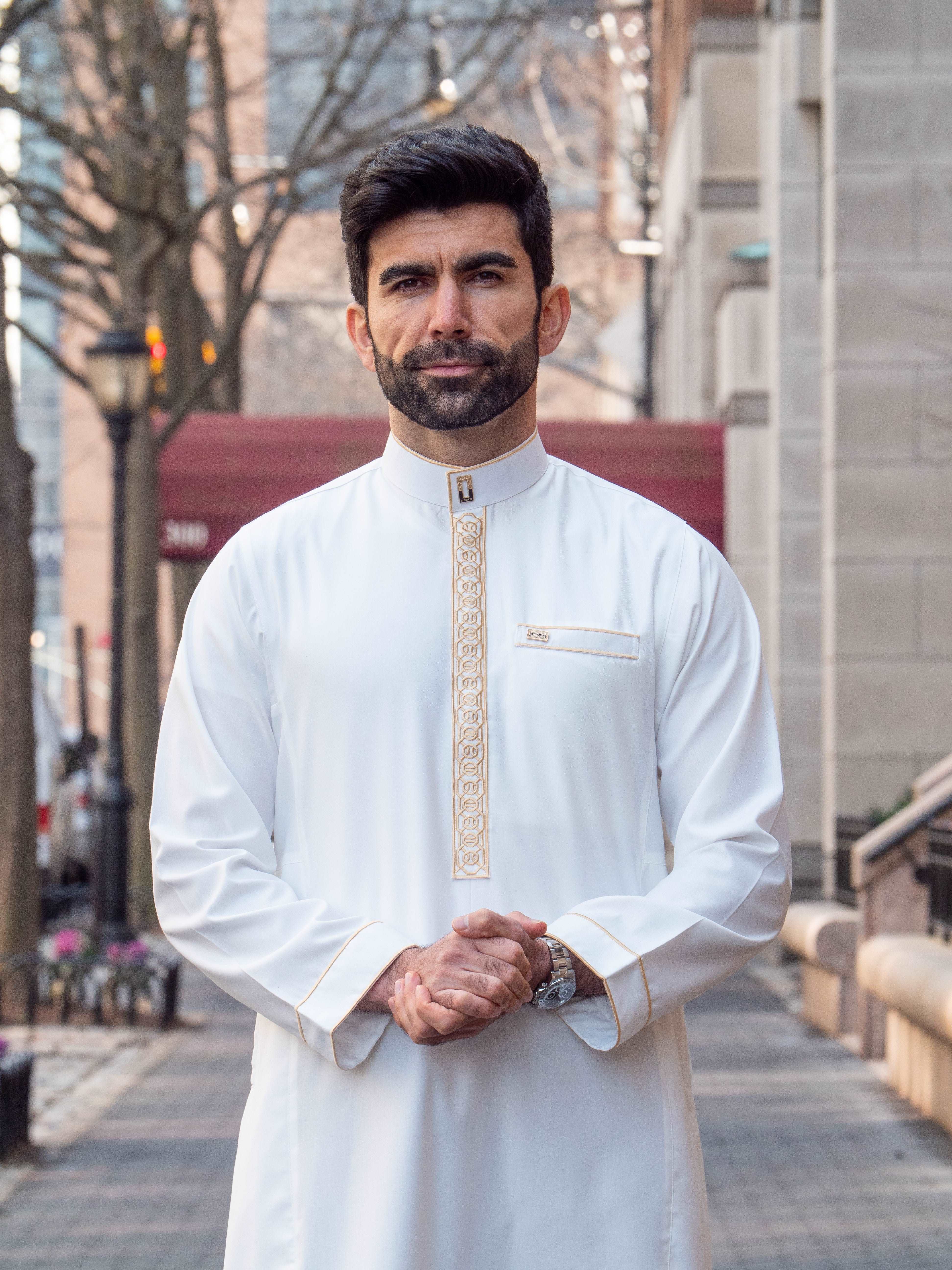 Burdaclothing Adult Premium Thobe 111B Off White (Father & Son)