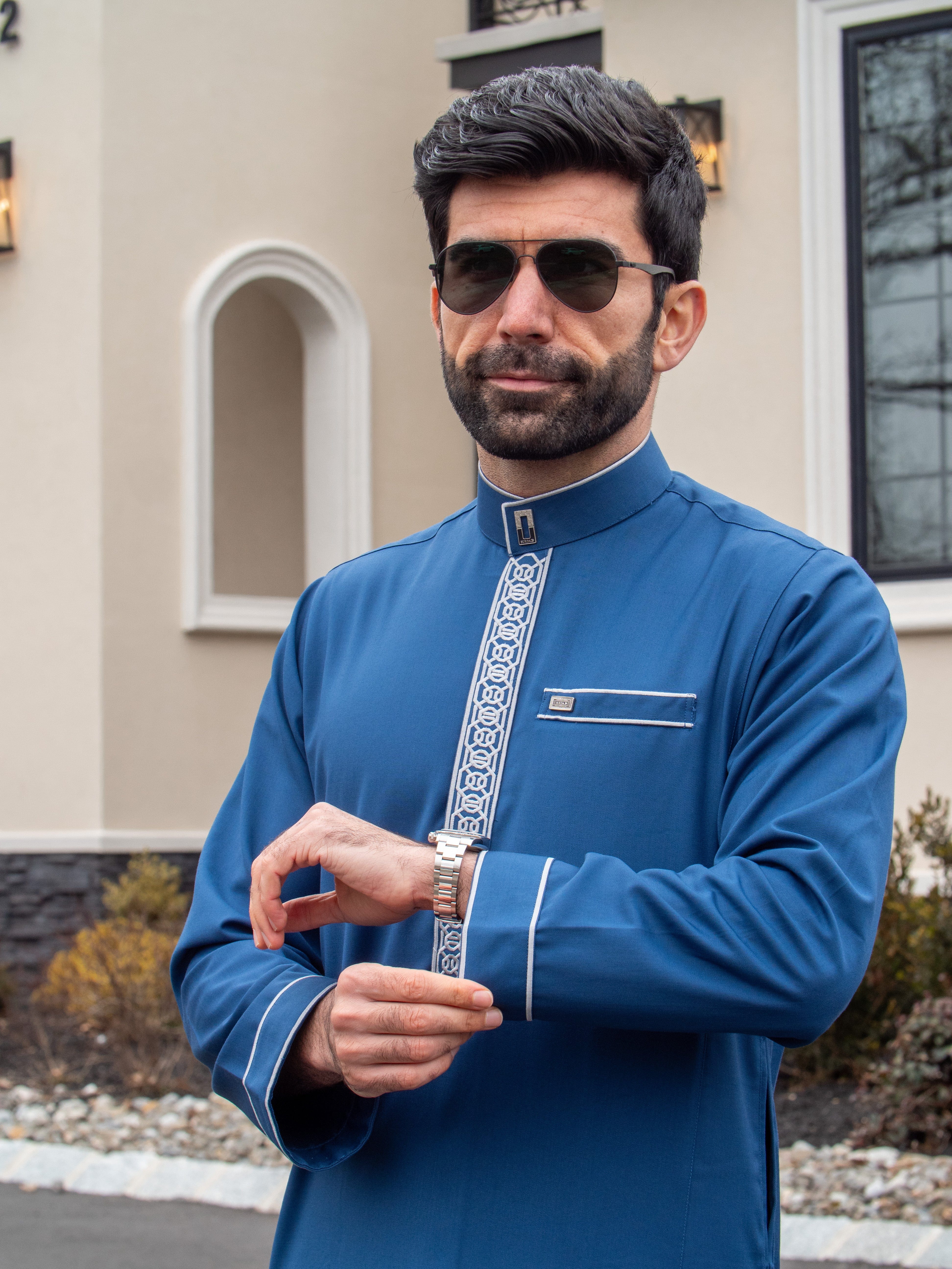 Burdaclothing Adult Premium Thobe 111C Blue