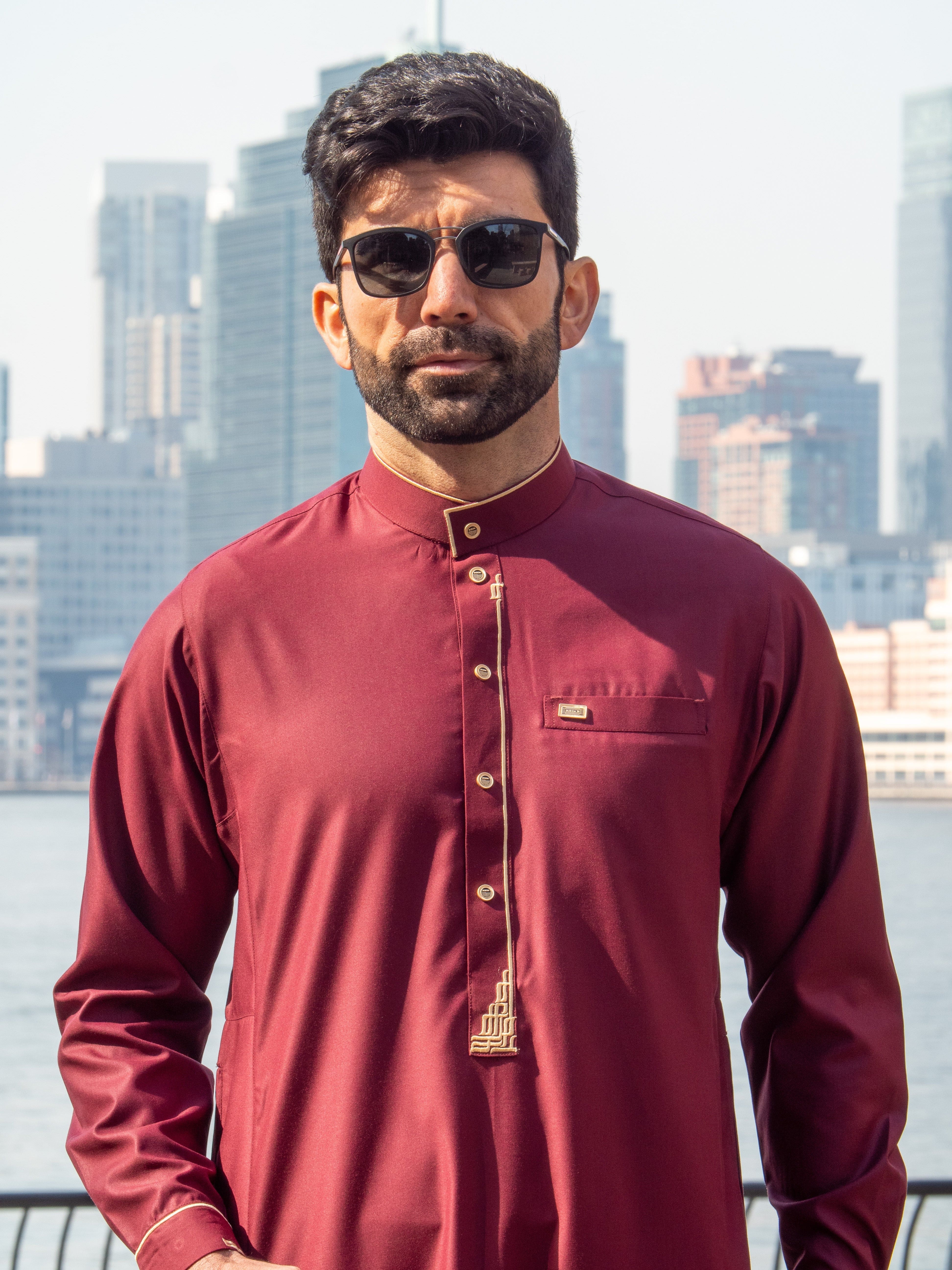 Burdaclothing Adult Premium Thobe 114A Maroon (Father & Son)