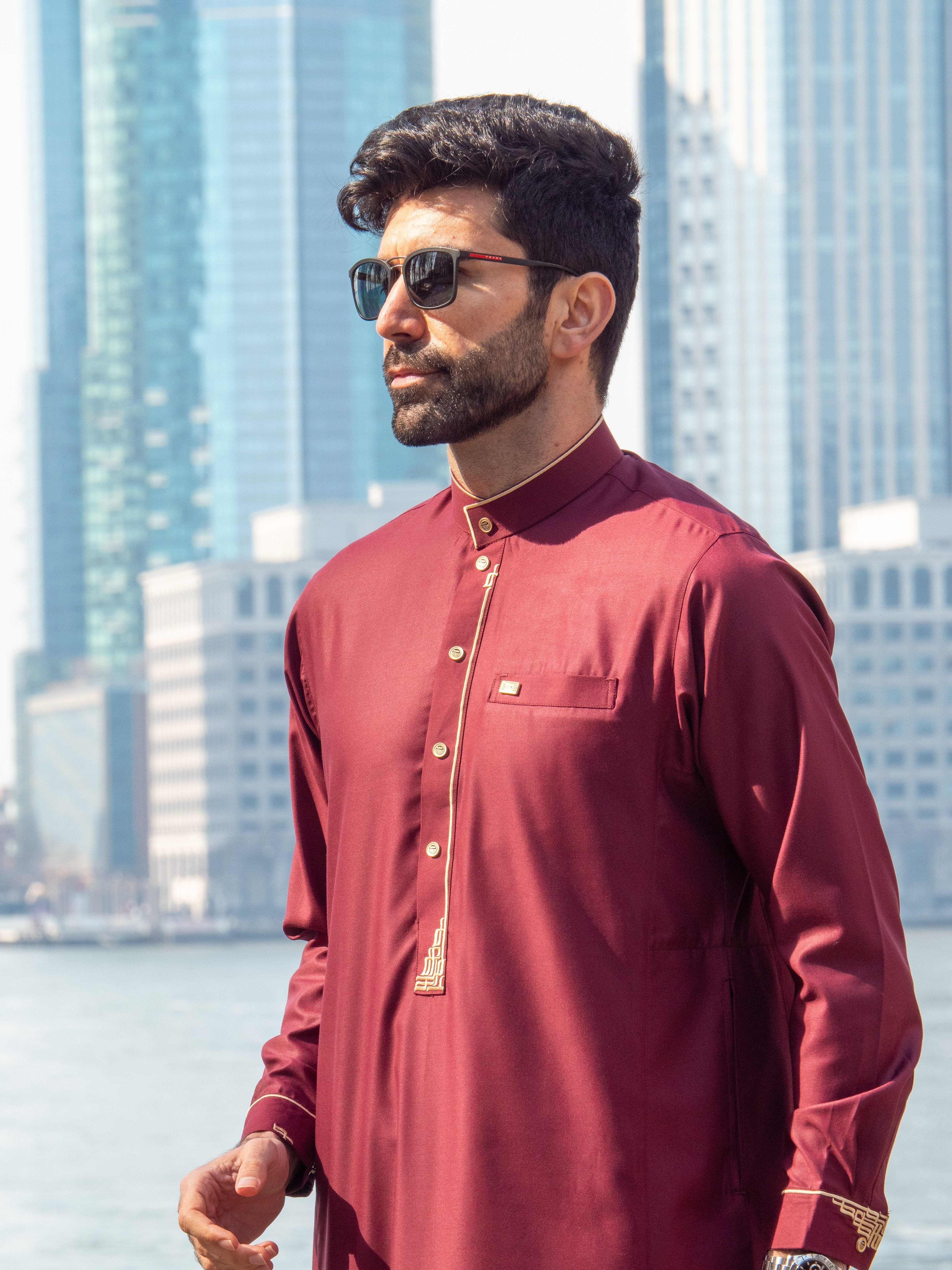Burdaclothing Adult Premium Thobe 114A Maroon (Father & Son)