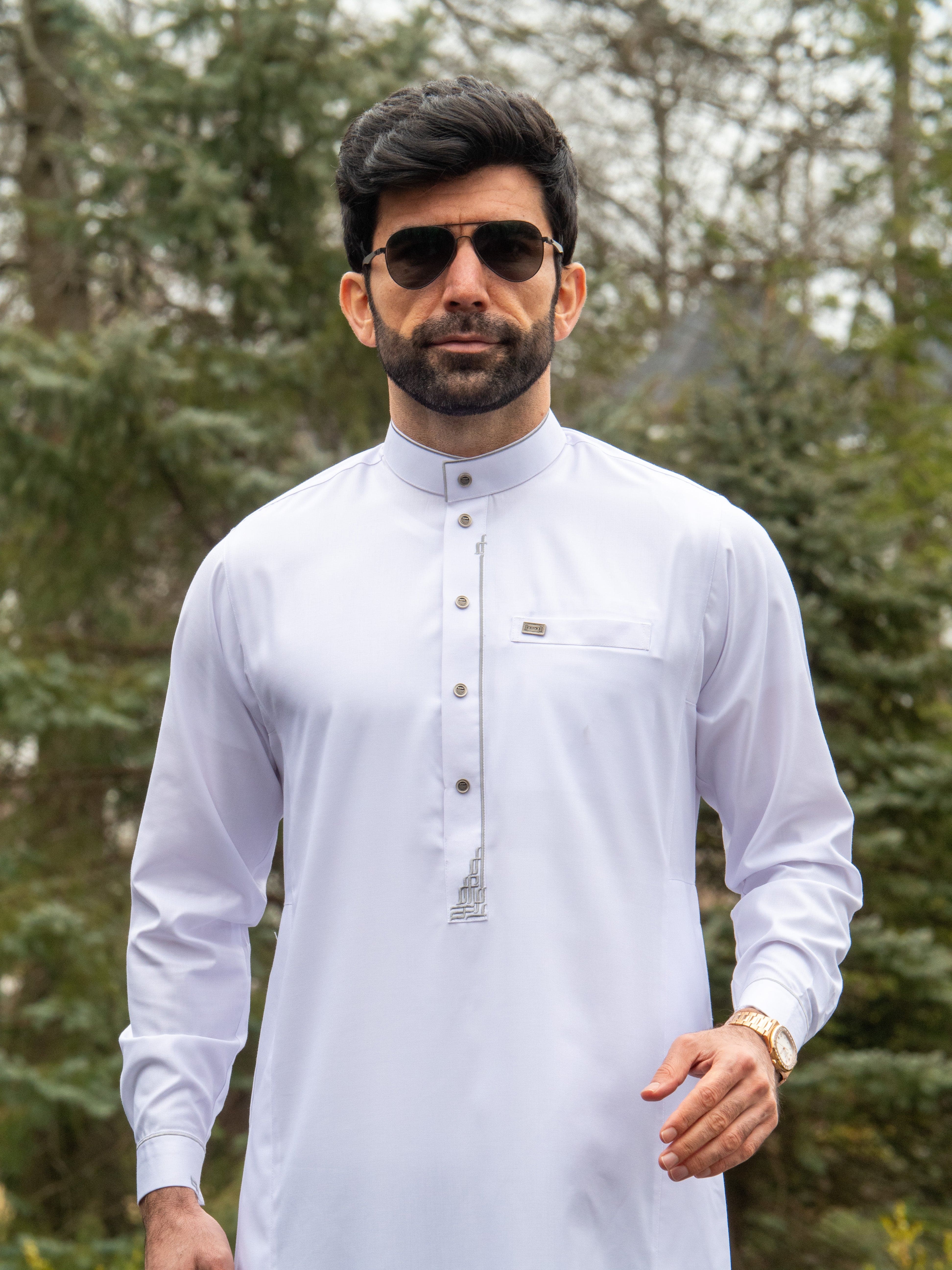 Burdaclothing Adult Premium Thobe 114B White (Father & Son)