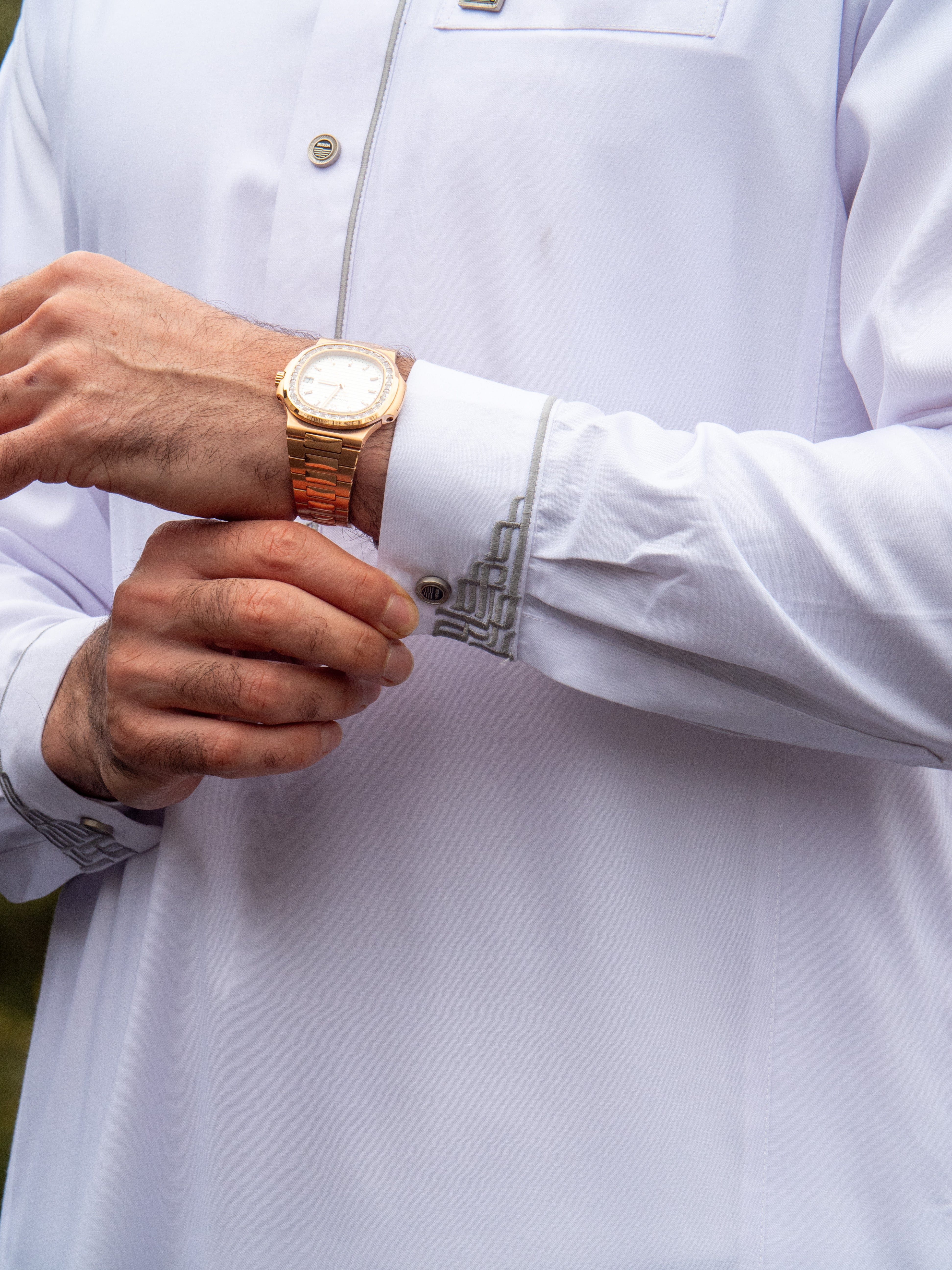 Burdaclothing Adult Premium Thobe 114B White (Father & Son)
