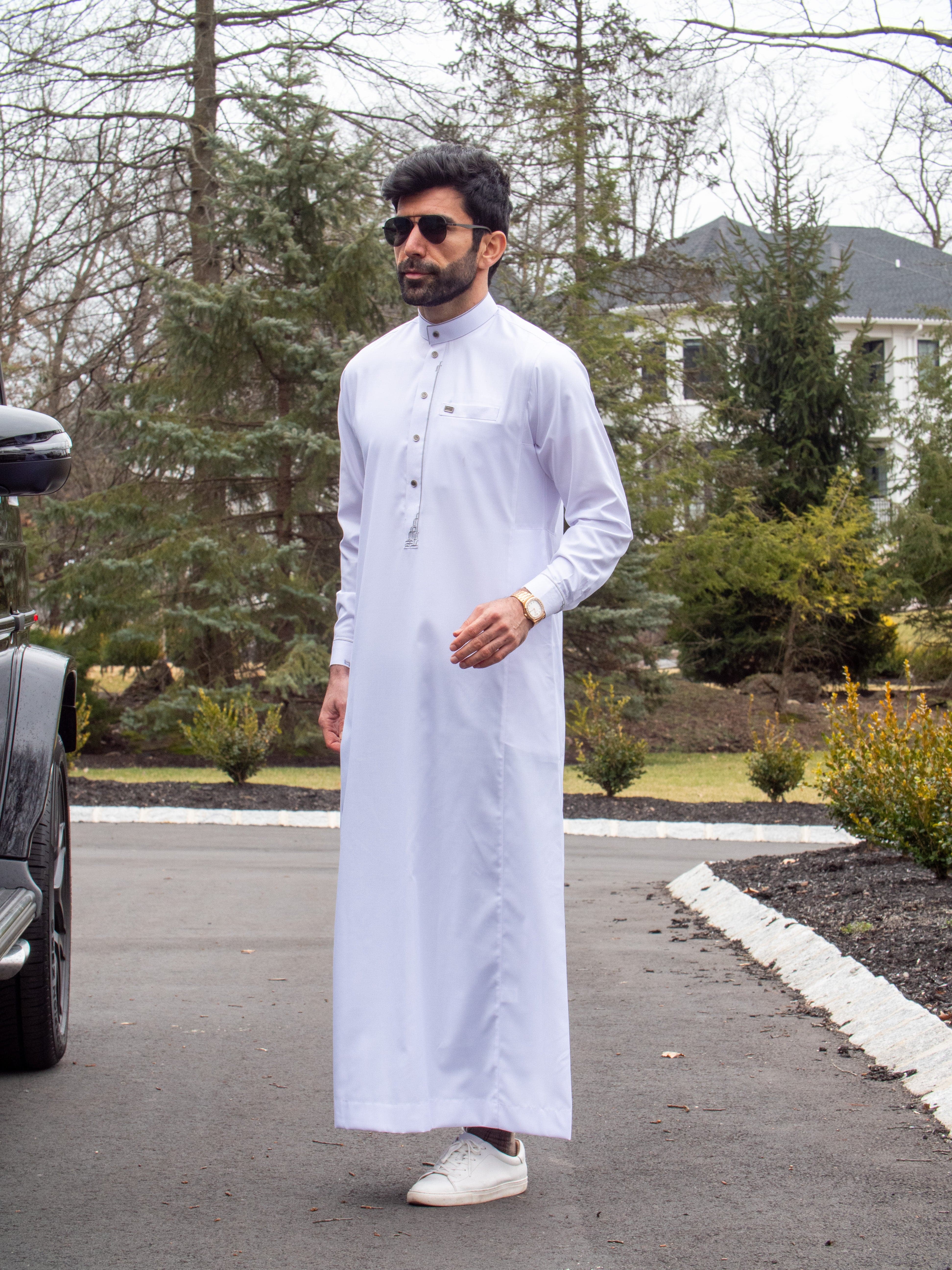 Burdaclothing Adult Premium Thobe 114B White (Father & Son)