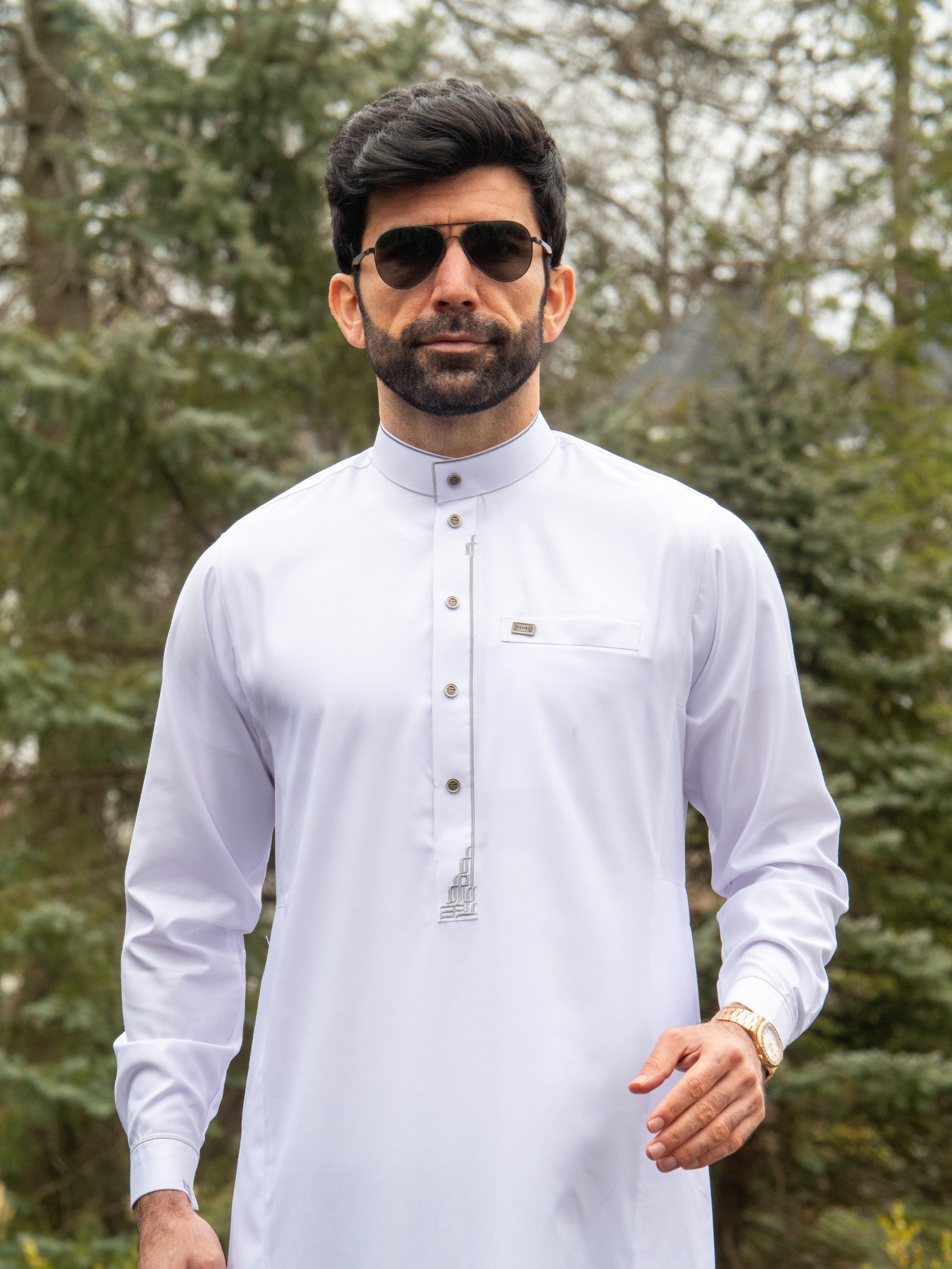 Burdaclothing Adult Premium Thobe 114B White (Father & Son)