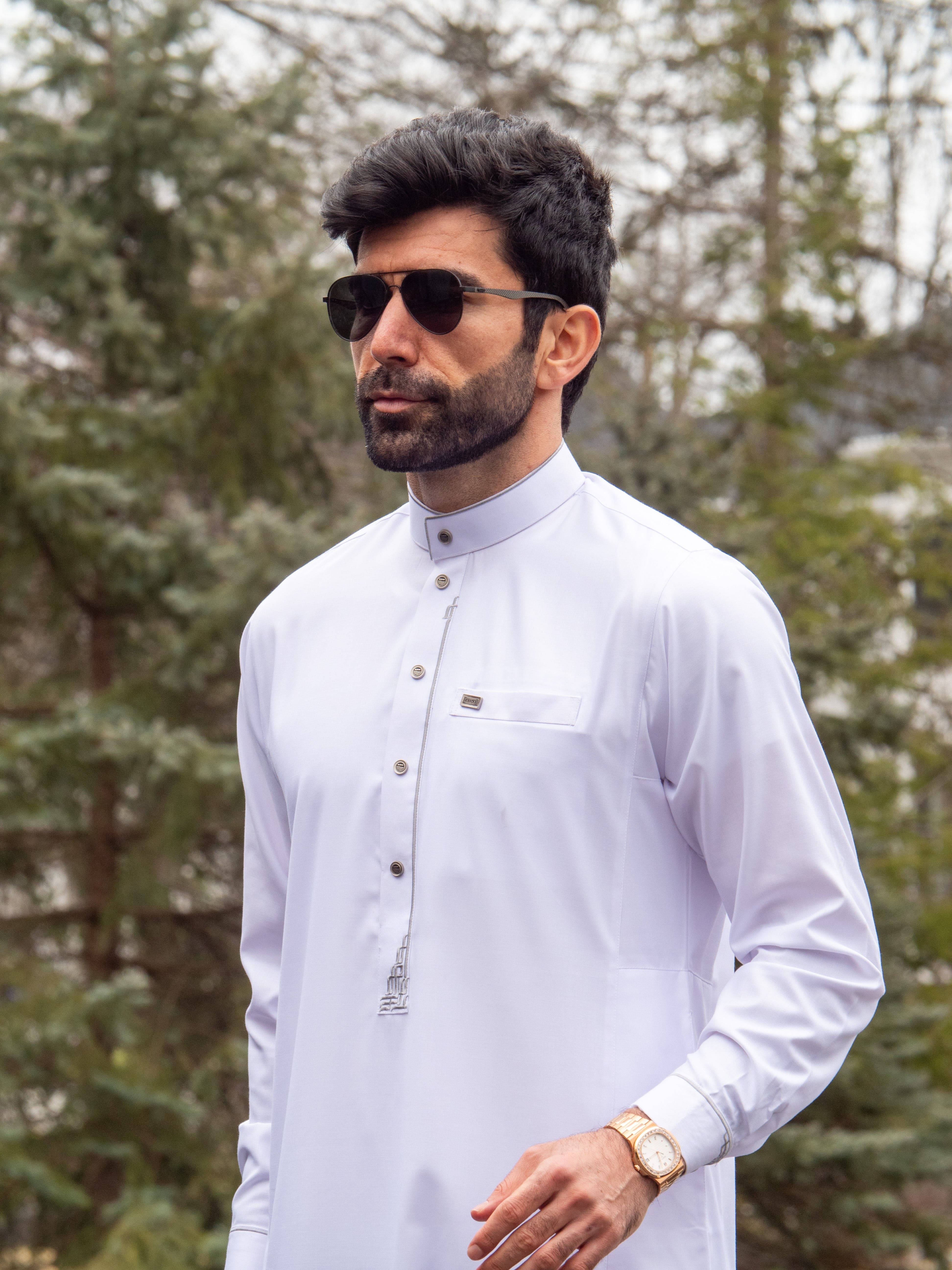 Burdaclothing Adult Premium Thobe 114B White (Father & Son)