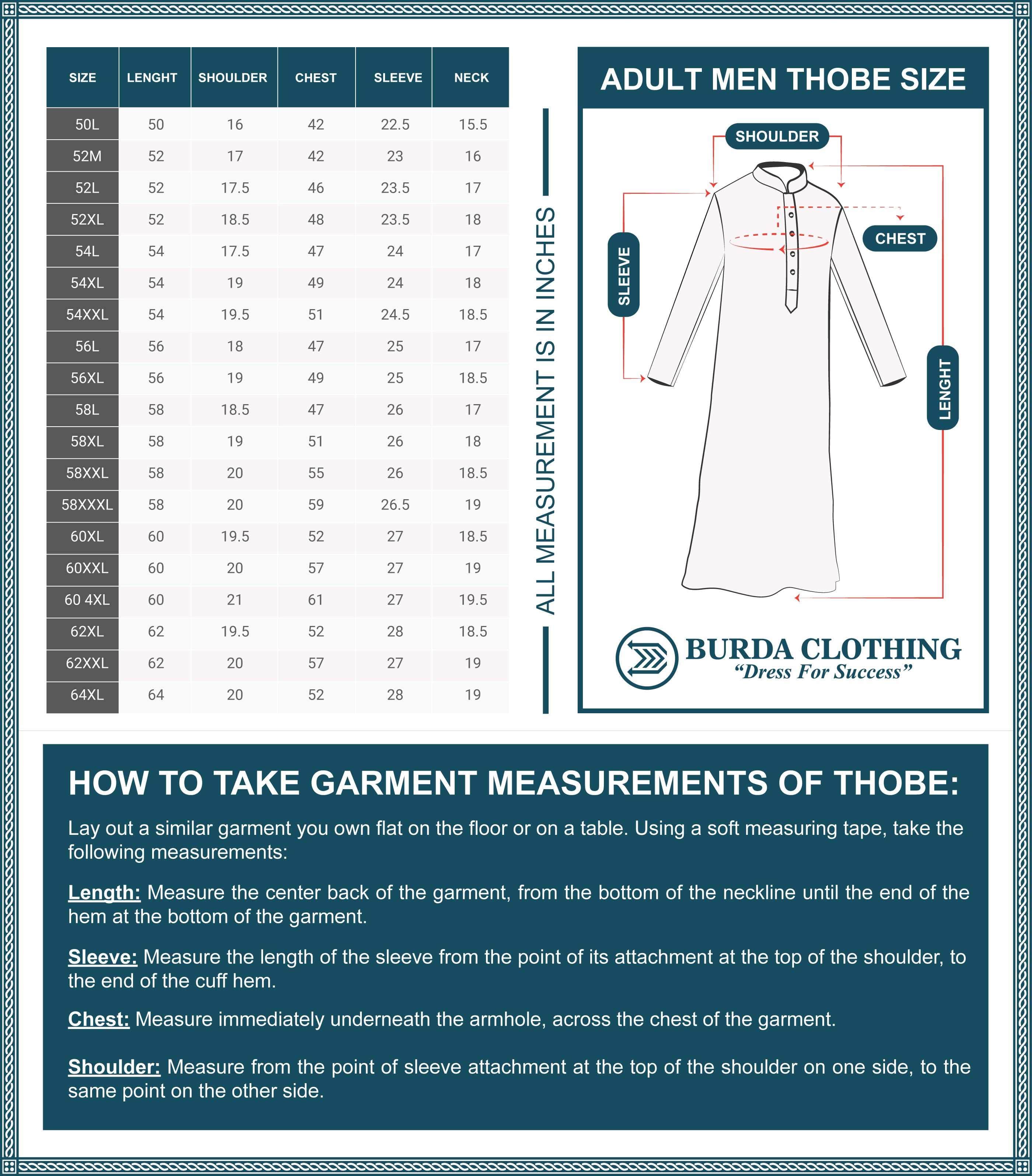 Burdaclothing Adult Premium Thobe 507 Maroon