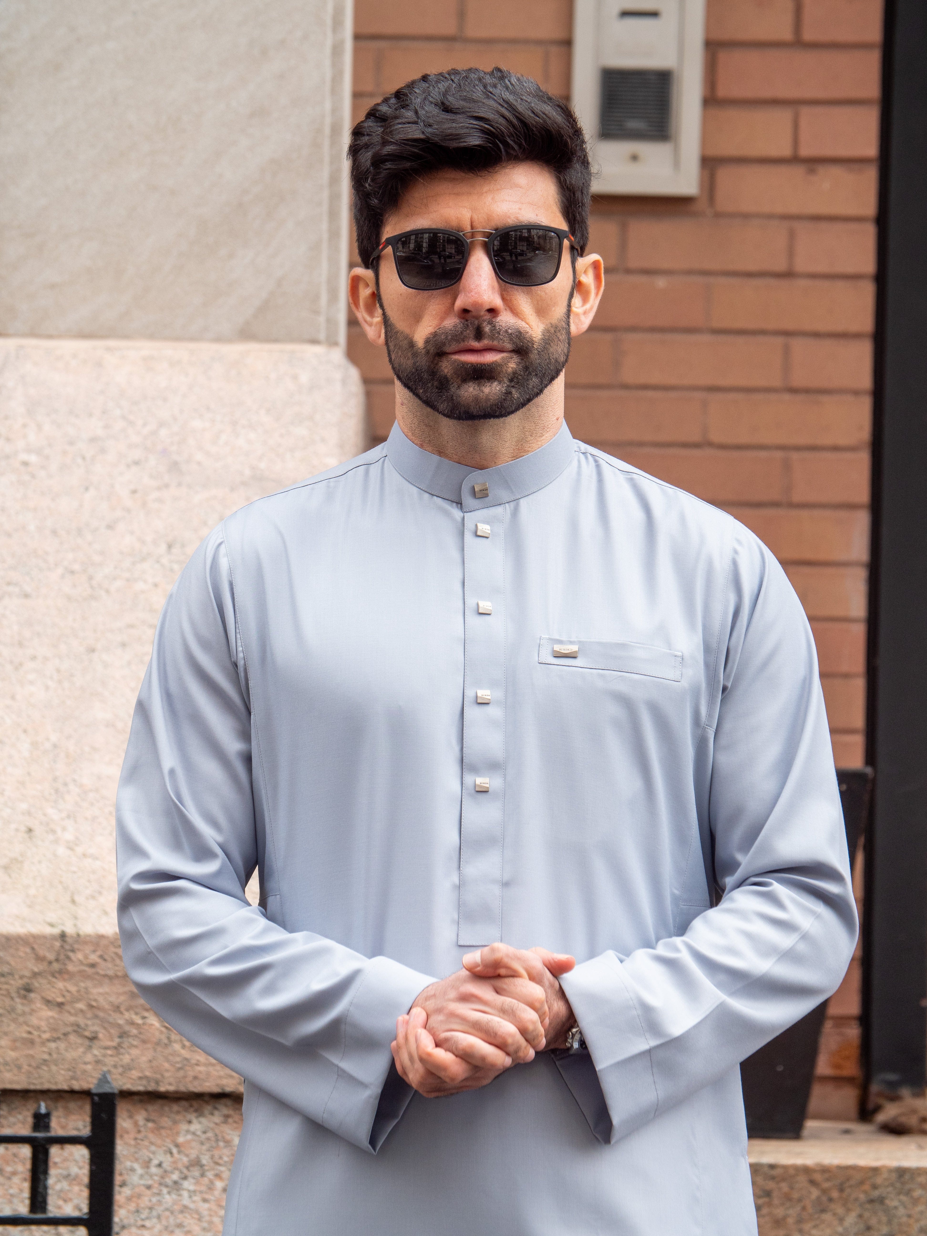 Burdaclothing Adult Thobe 110C Gray ( Father & Son)