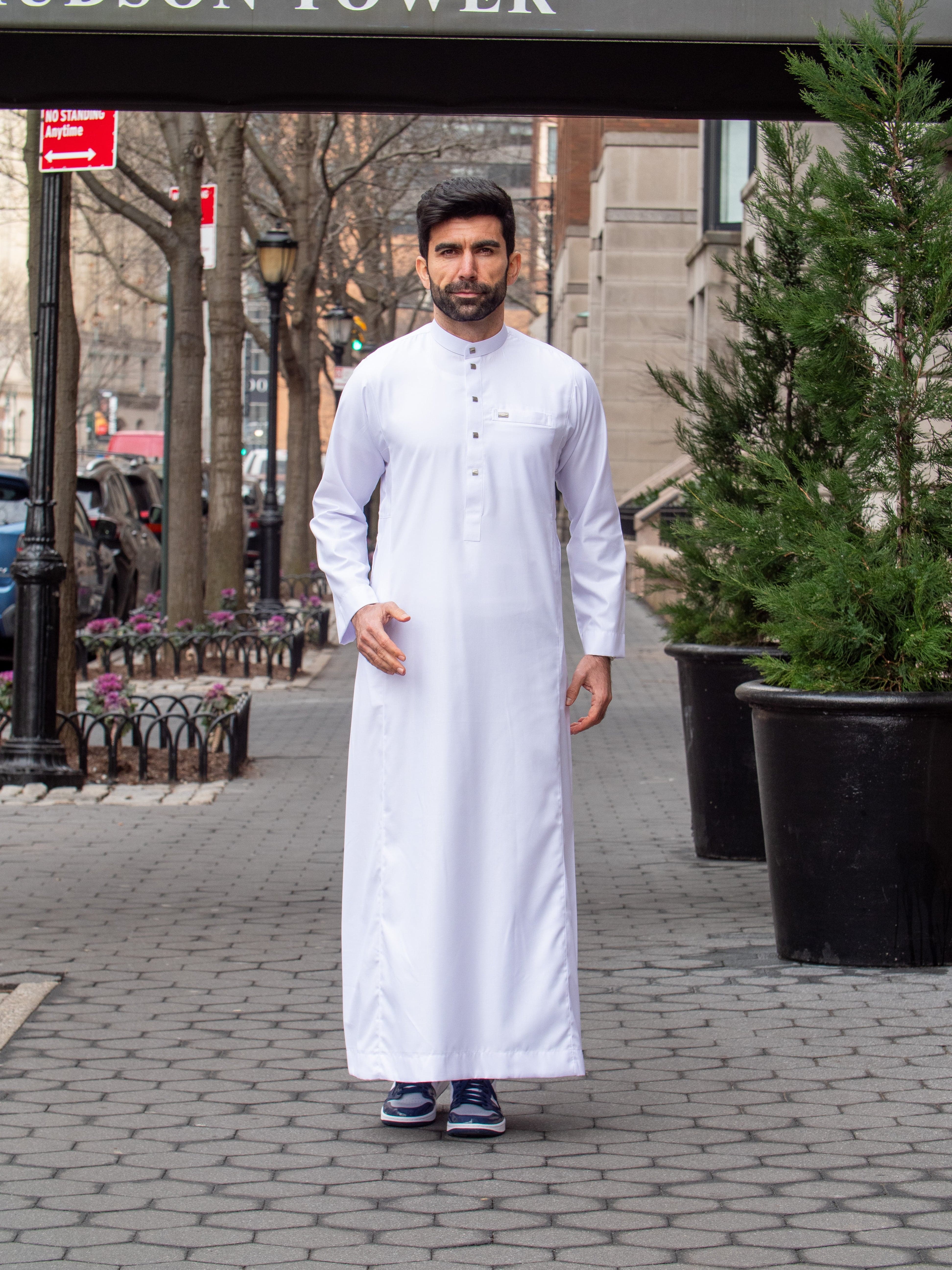 Burdaclothing Adult Thobe 110D/E White (Father & Son)