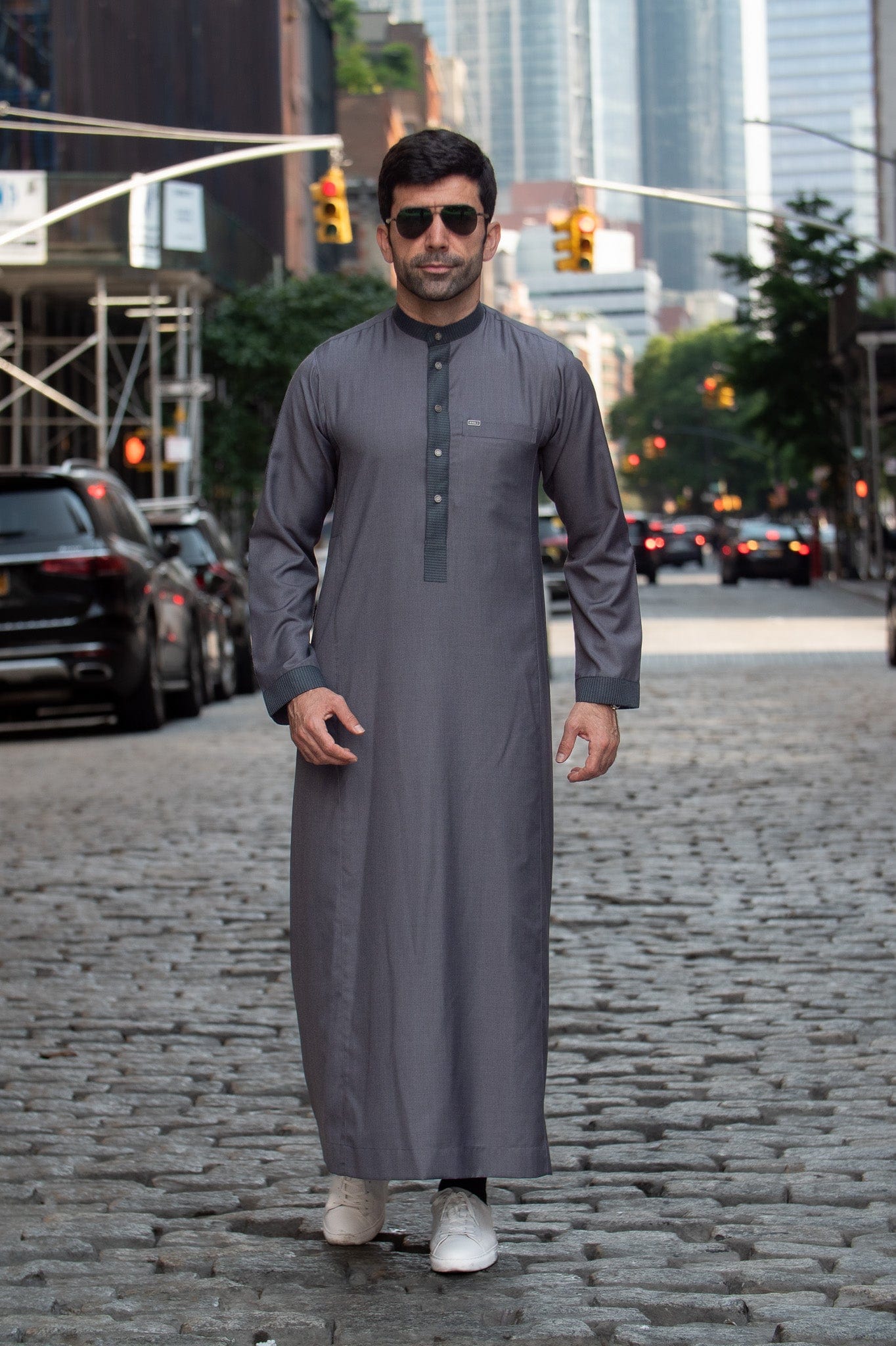 Burdaclothing Adult Thobe 500 GRAY ( FATHER & SON)
