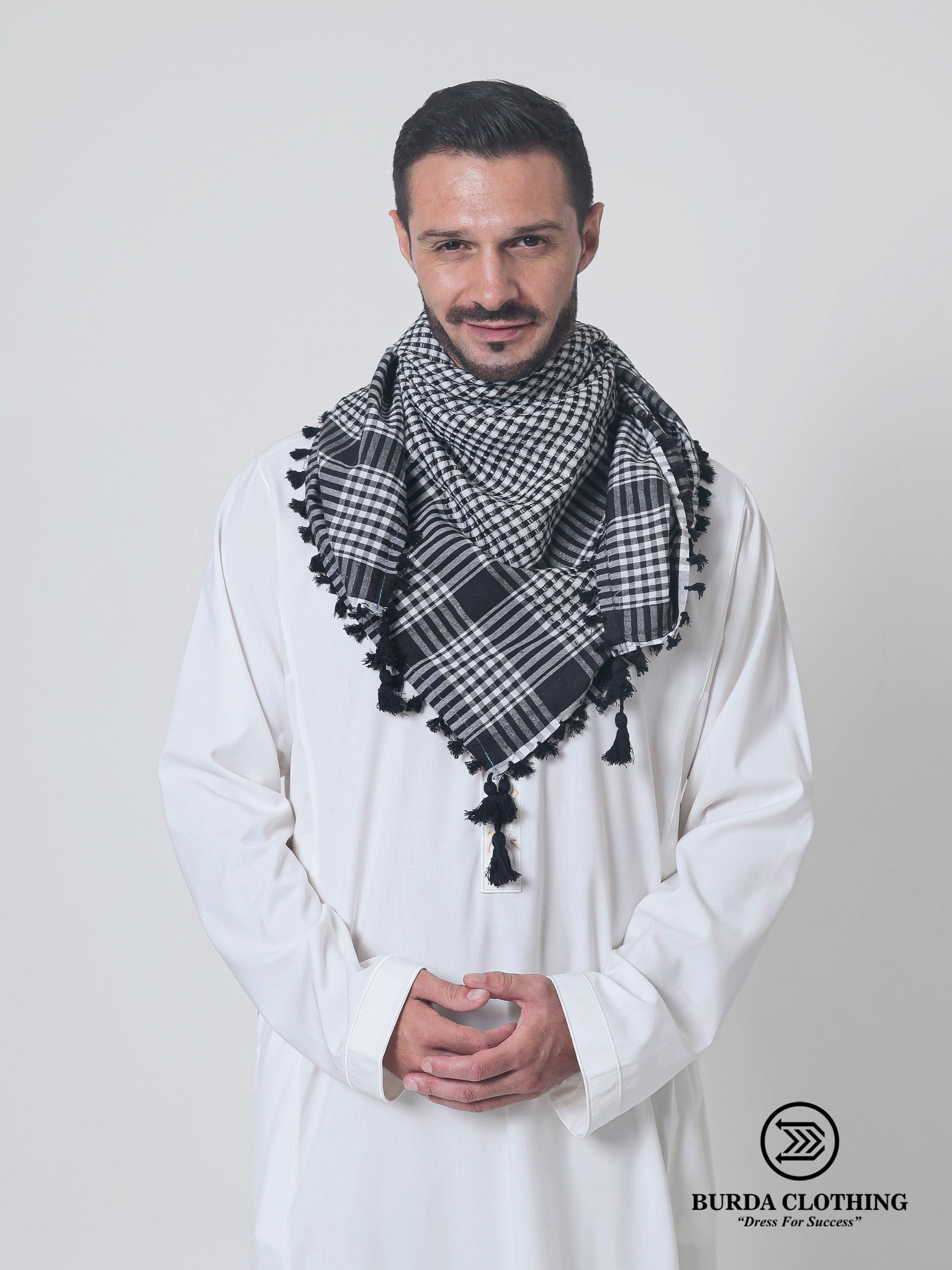 Black and White Rumal by Burdaclothing