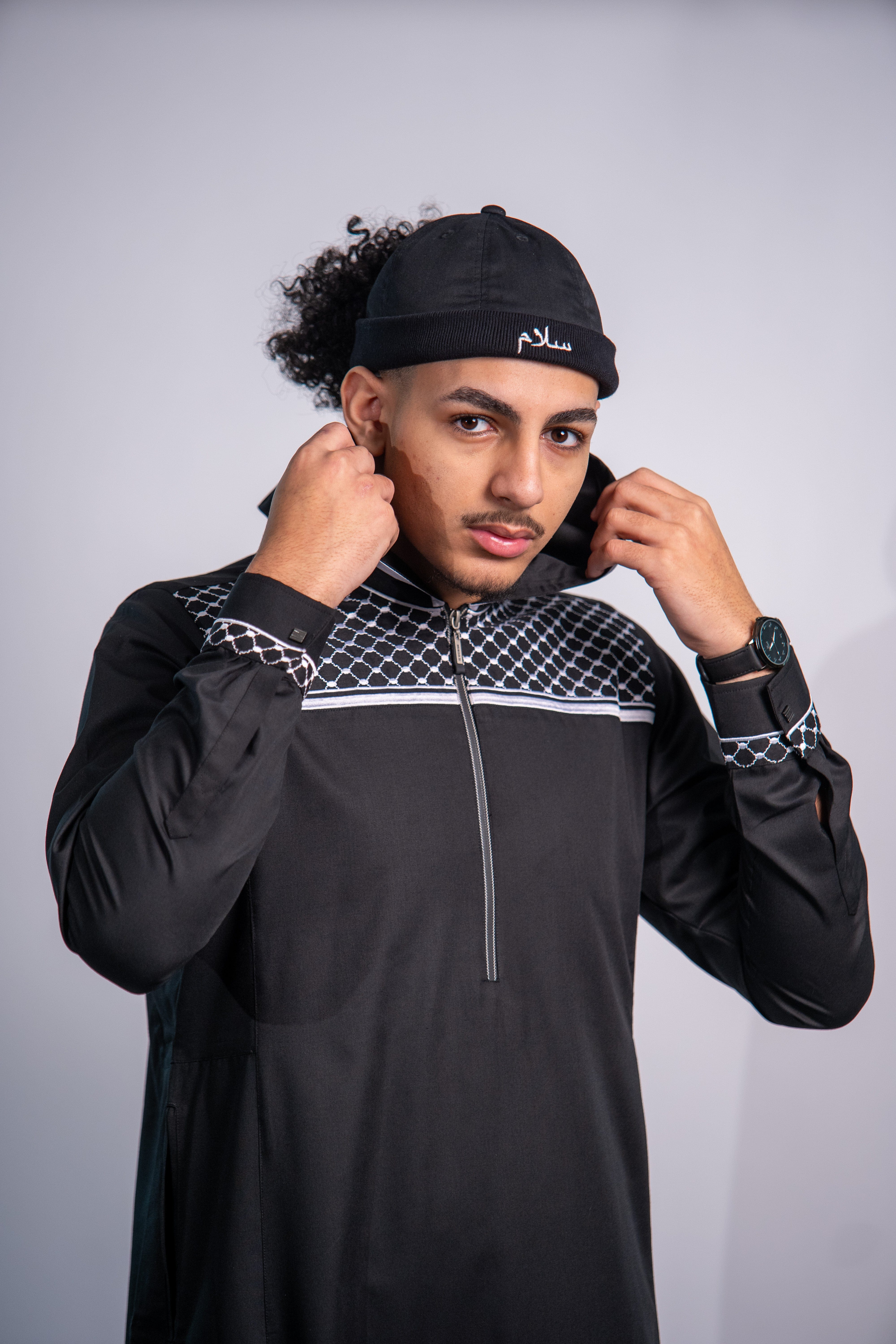 Burdaclothing Black Salam Brimless Hat