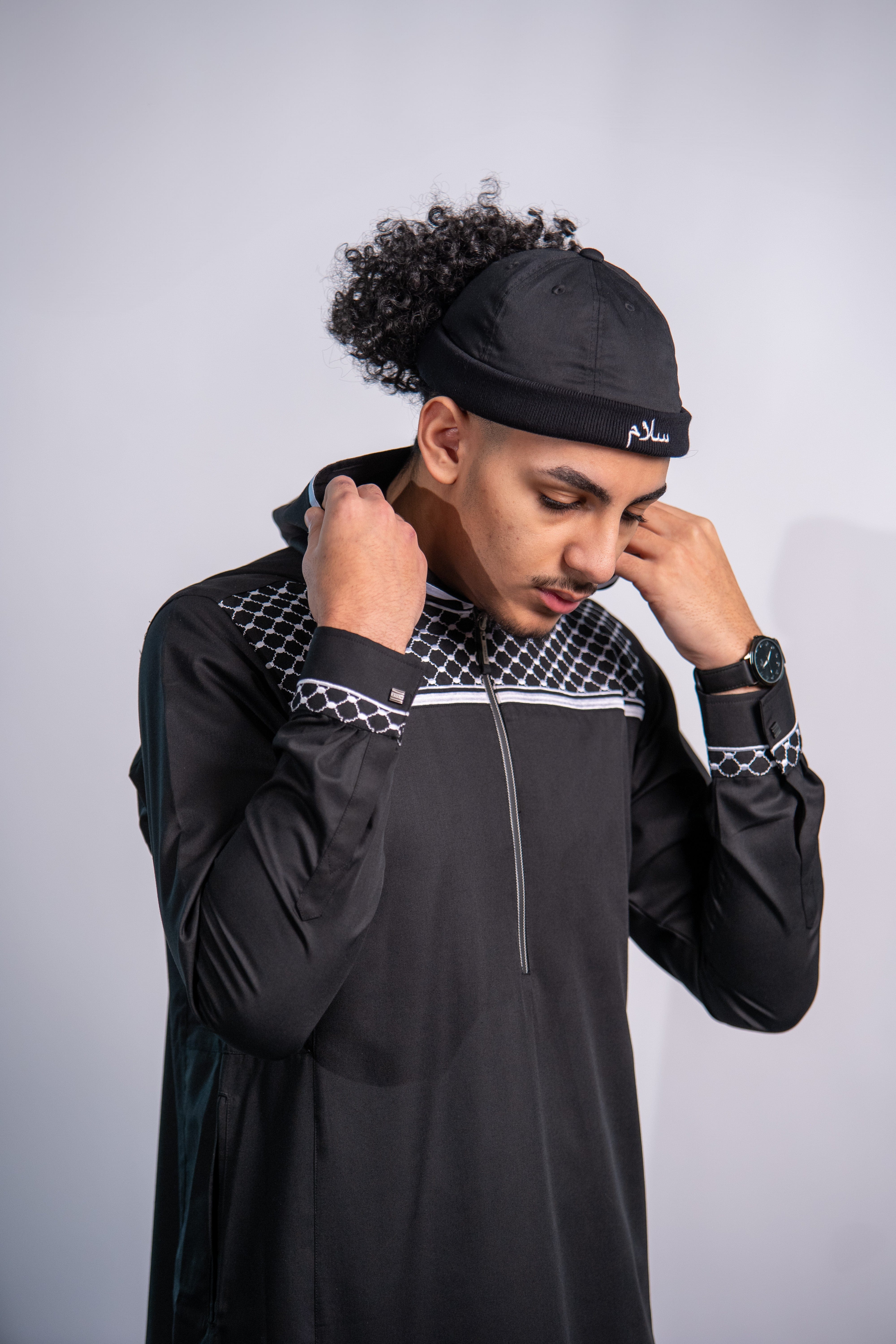 Burdaclothing Black Salam Brimless Hat