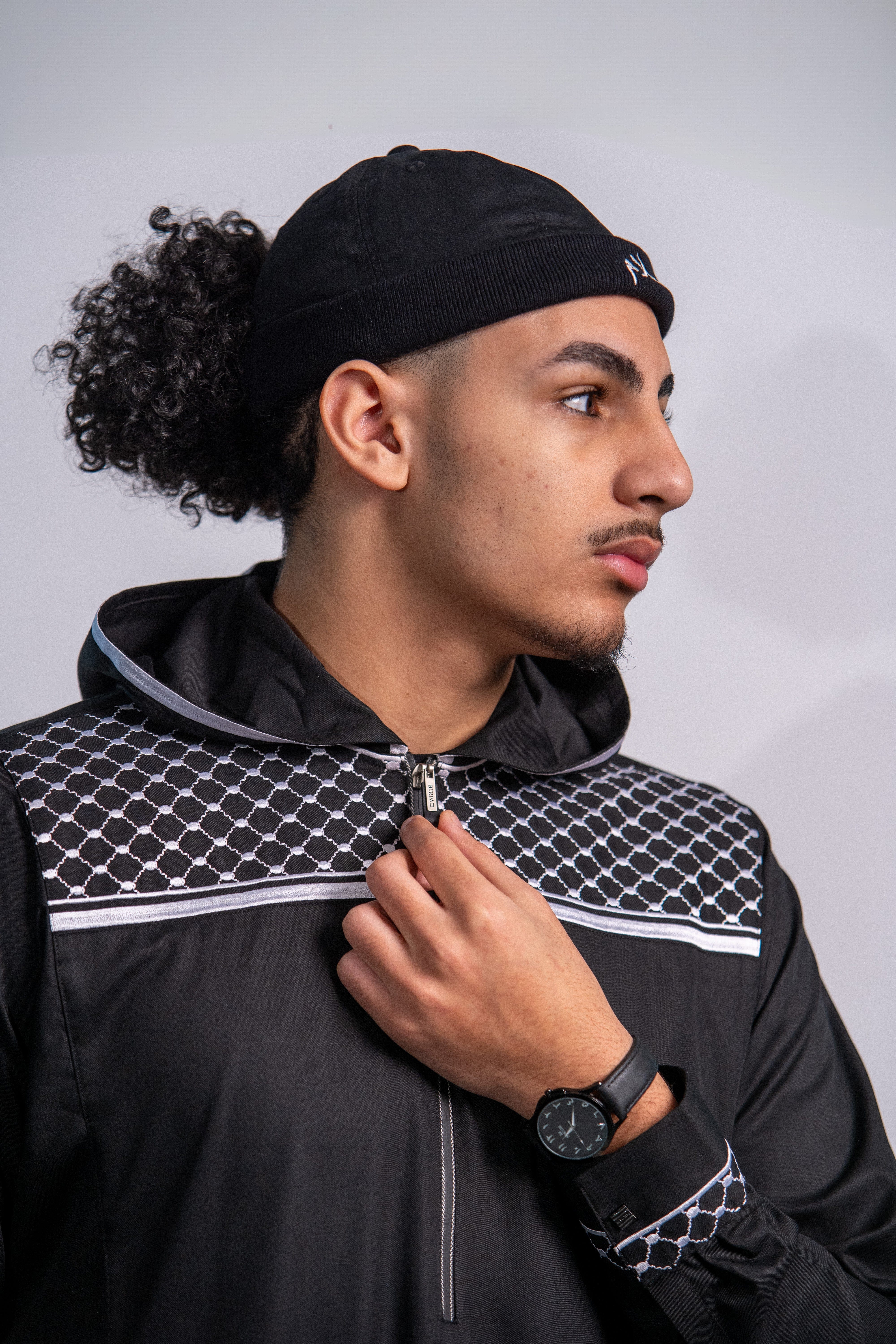 Burdaclothing Black Salam Brimless Hat