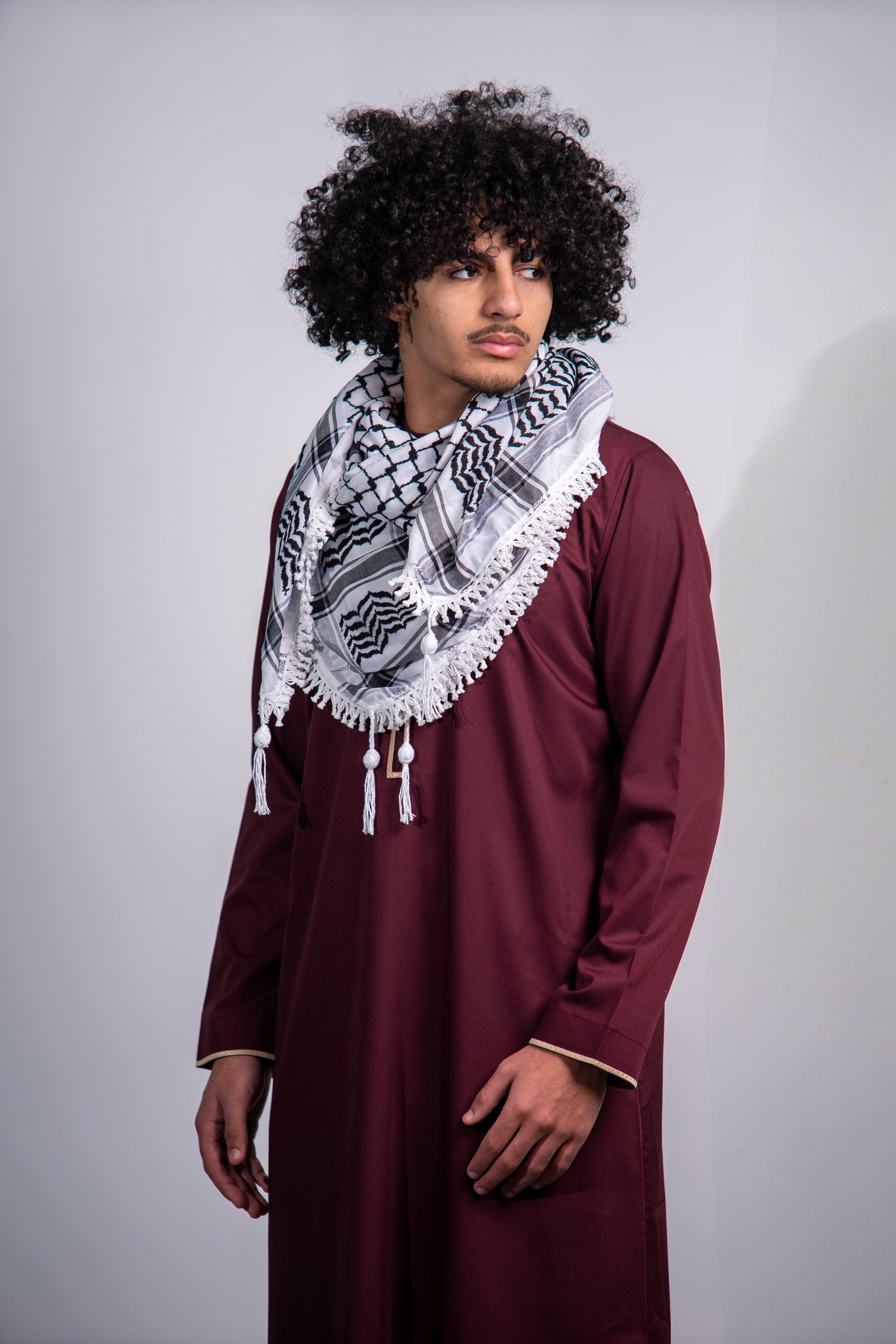 Burdaclothing Black & White Nablus Kufiya