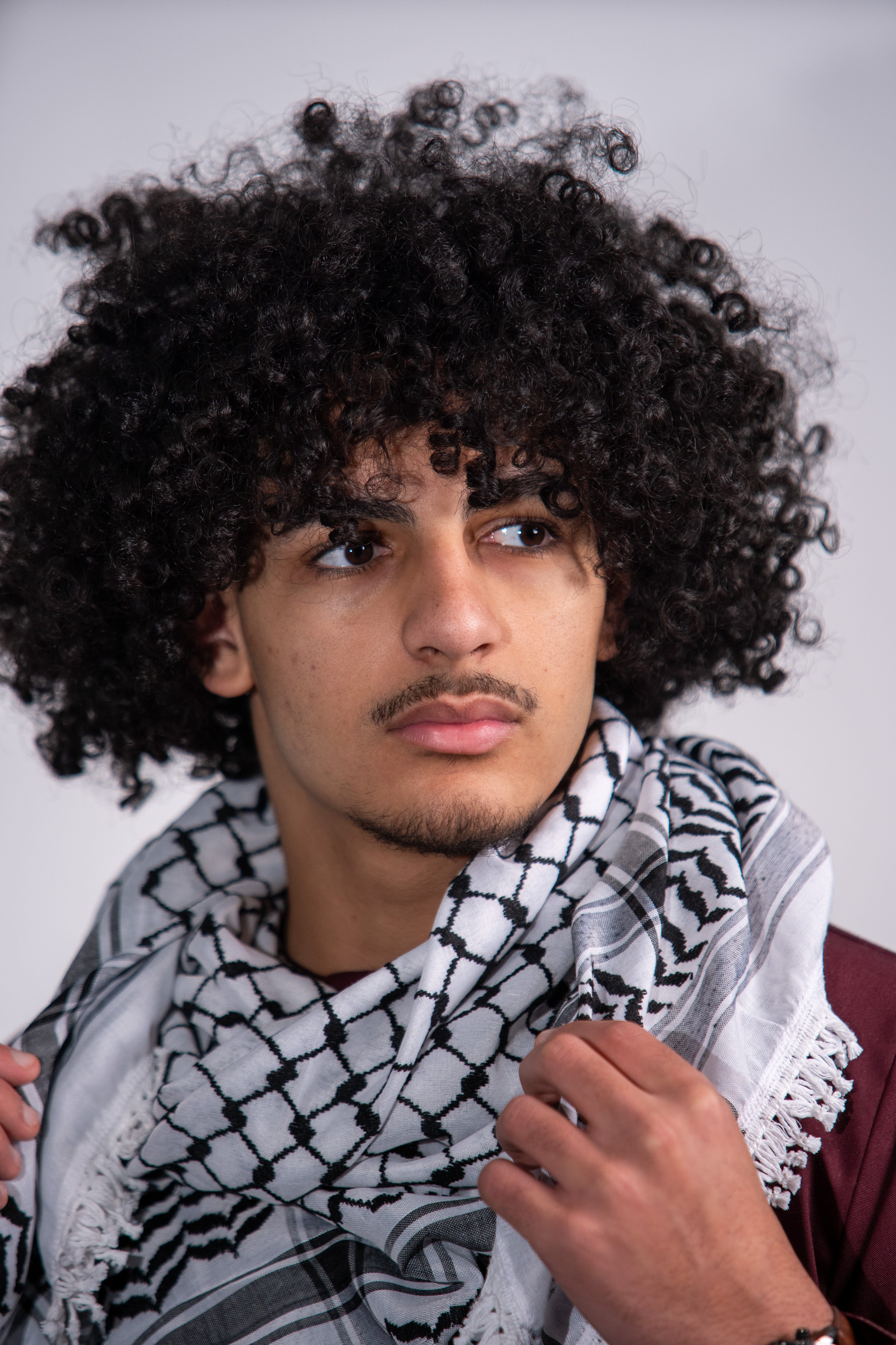 Burdaclothing Black & White Nablus Kufiya
