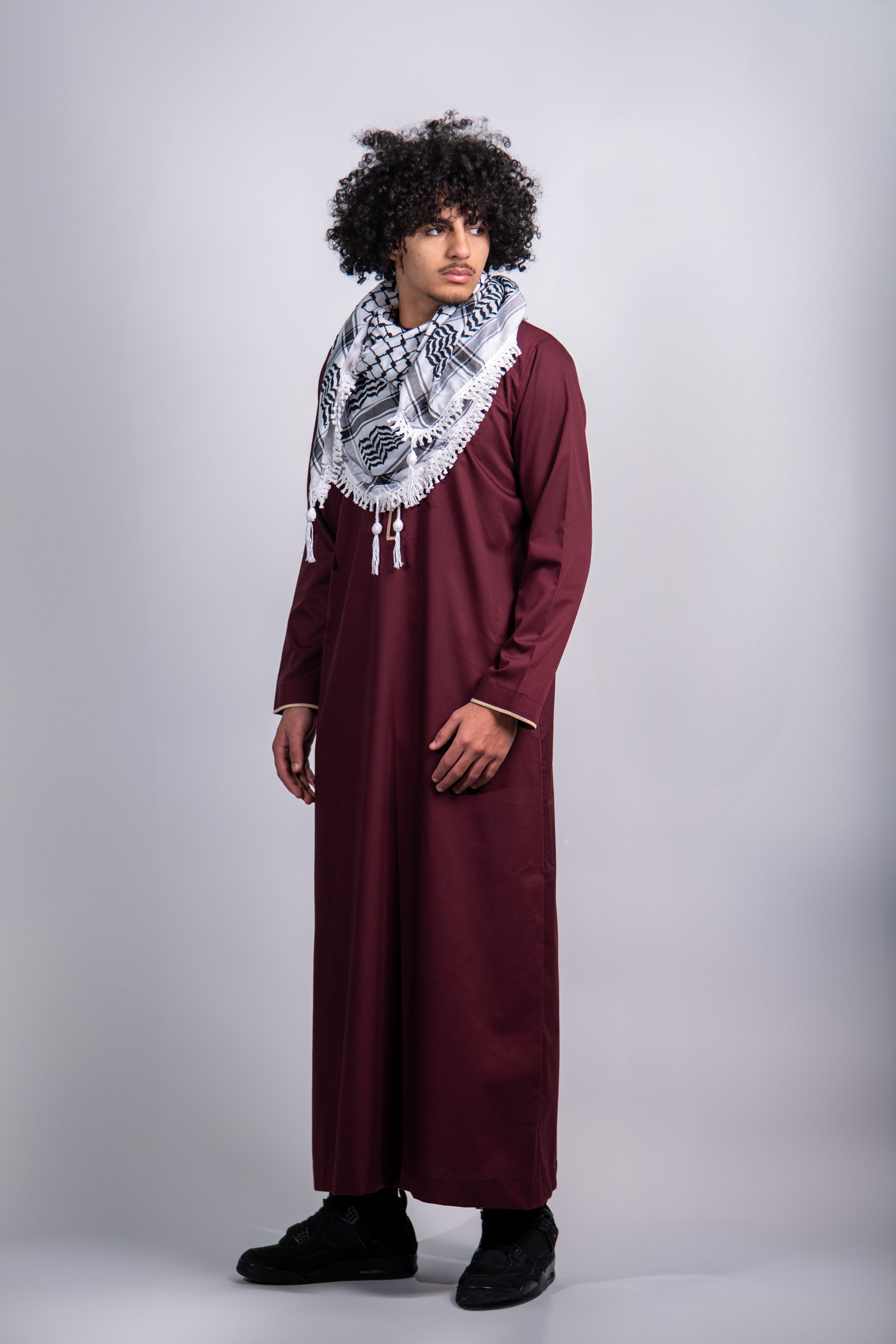Burdaclothing Black & White Nablus Kufiya