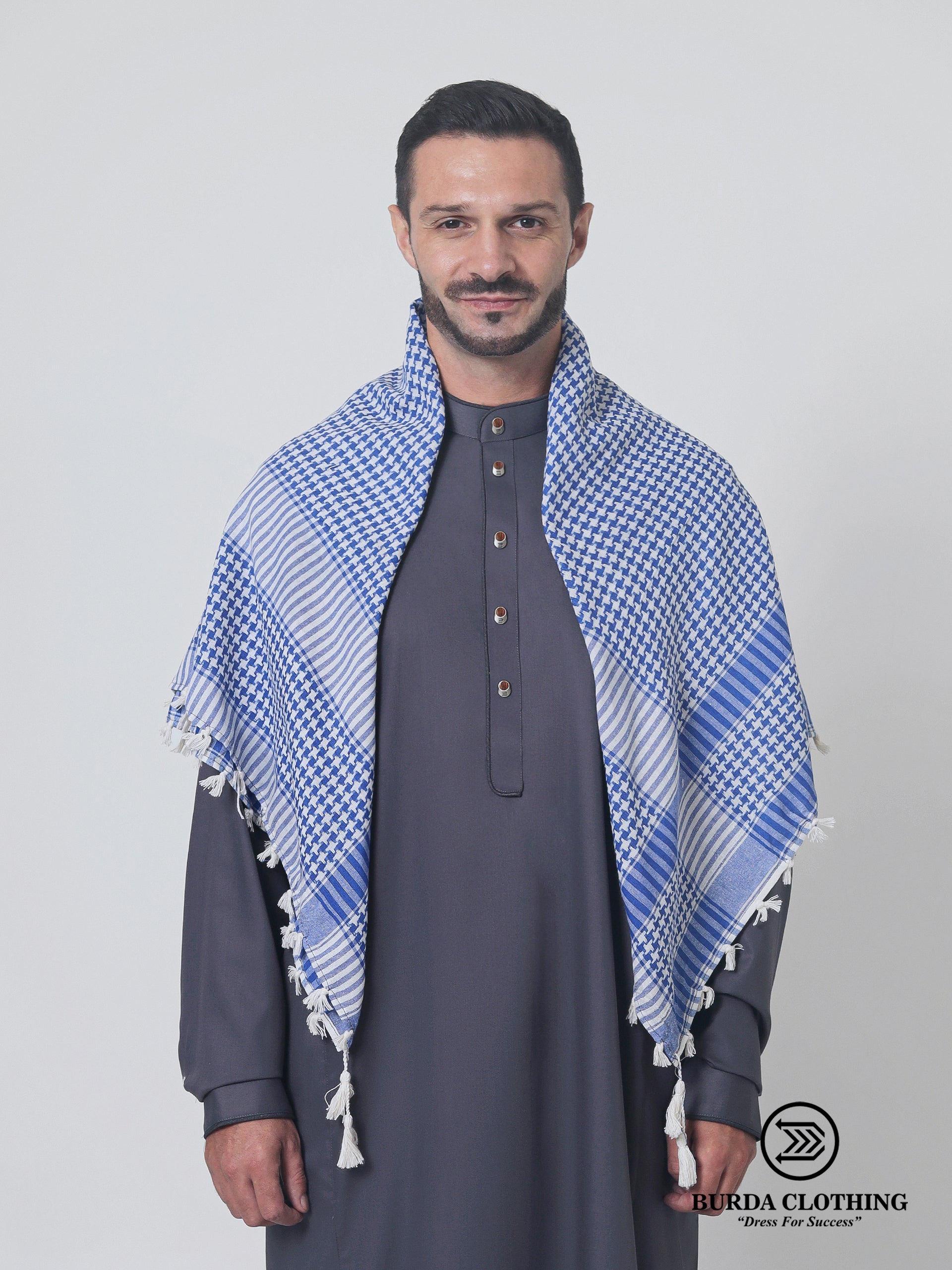 Blue Rumal Kufiya by Burdaclothing