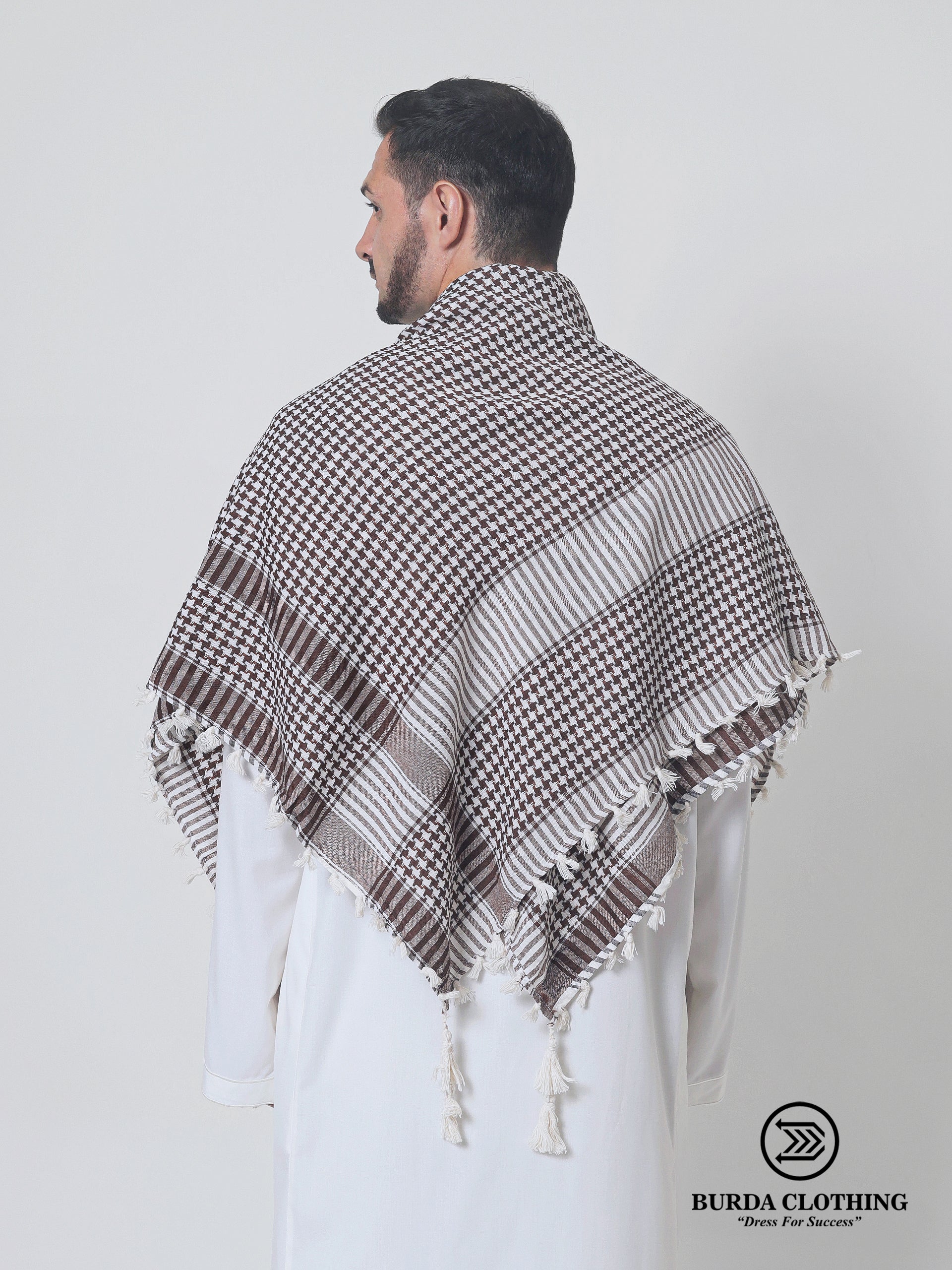 Brown Rumal Kufiya by Burdaclothing