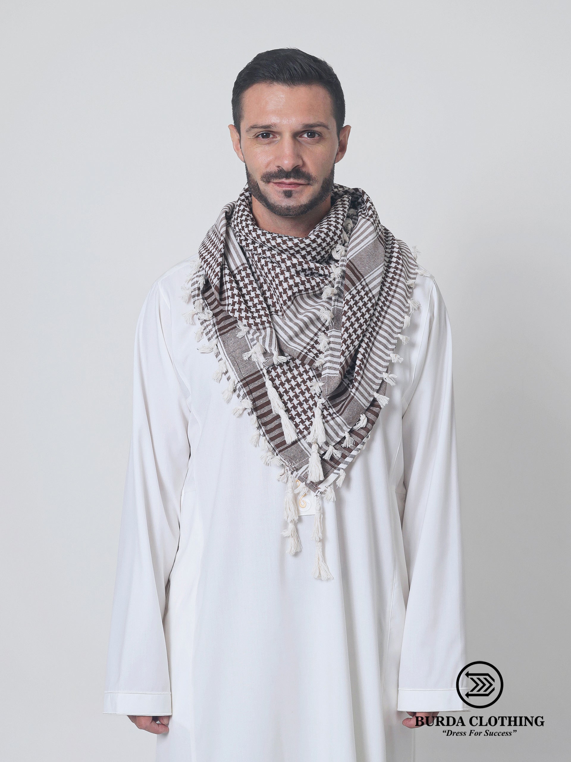 Brown Rumal Kufiya by Burdaclothing
