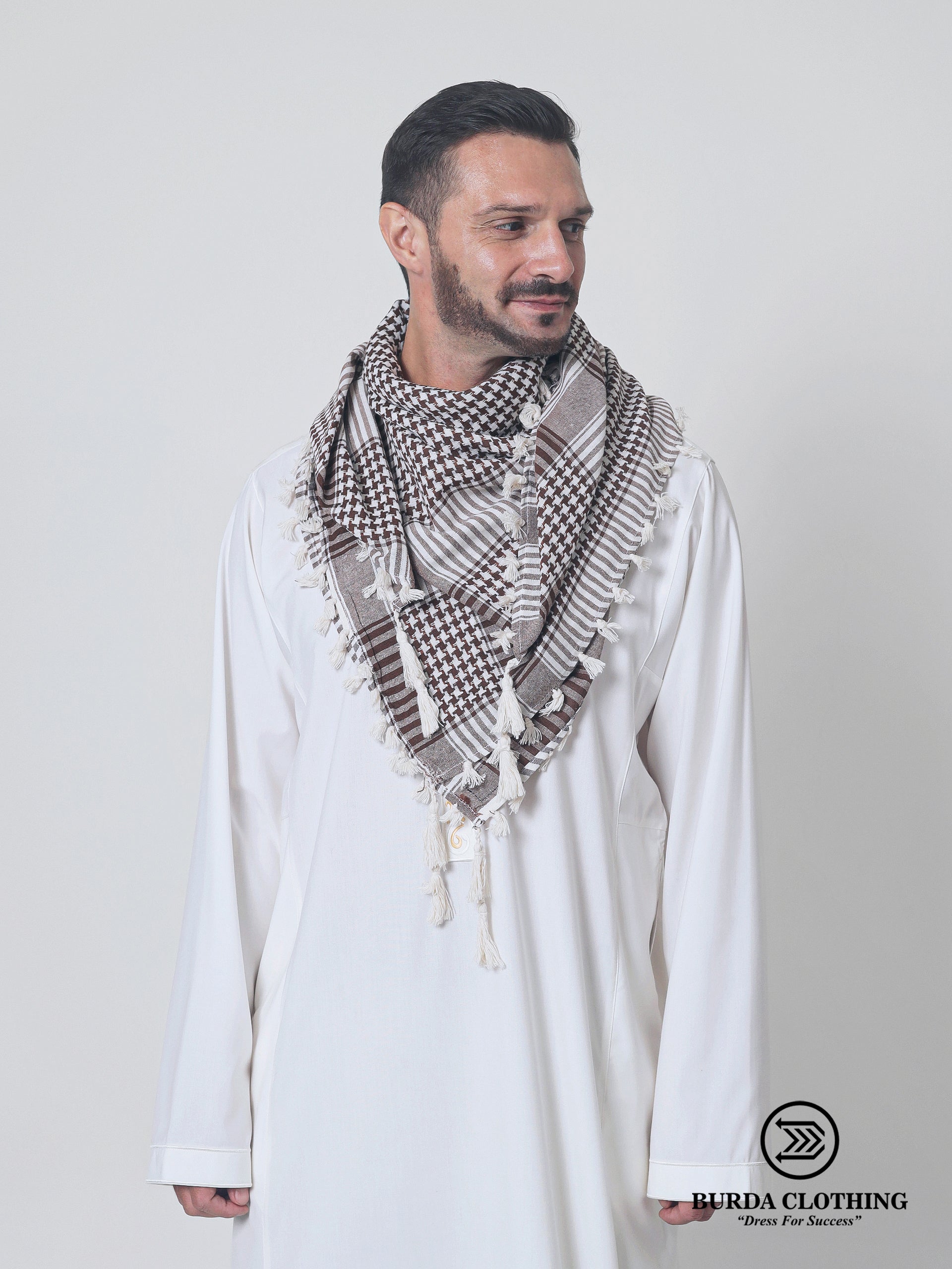 Brown Rumal Kufiya by Burdaclothing