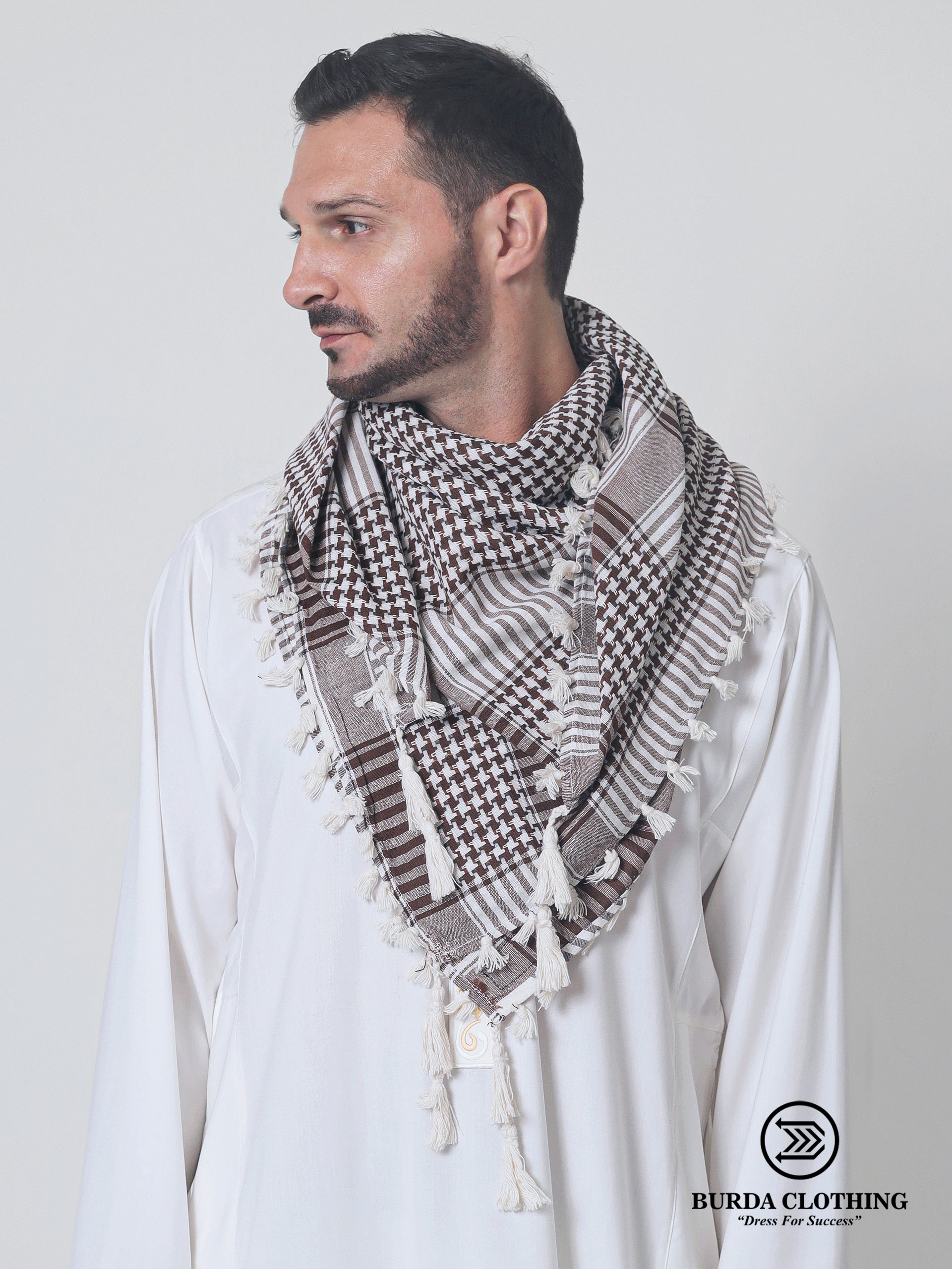 Brown Rumal Kufiya by Burdaclothing
