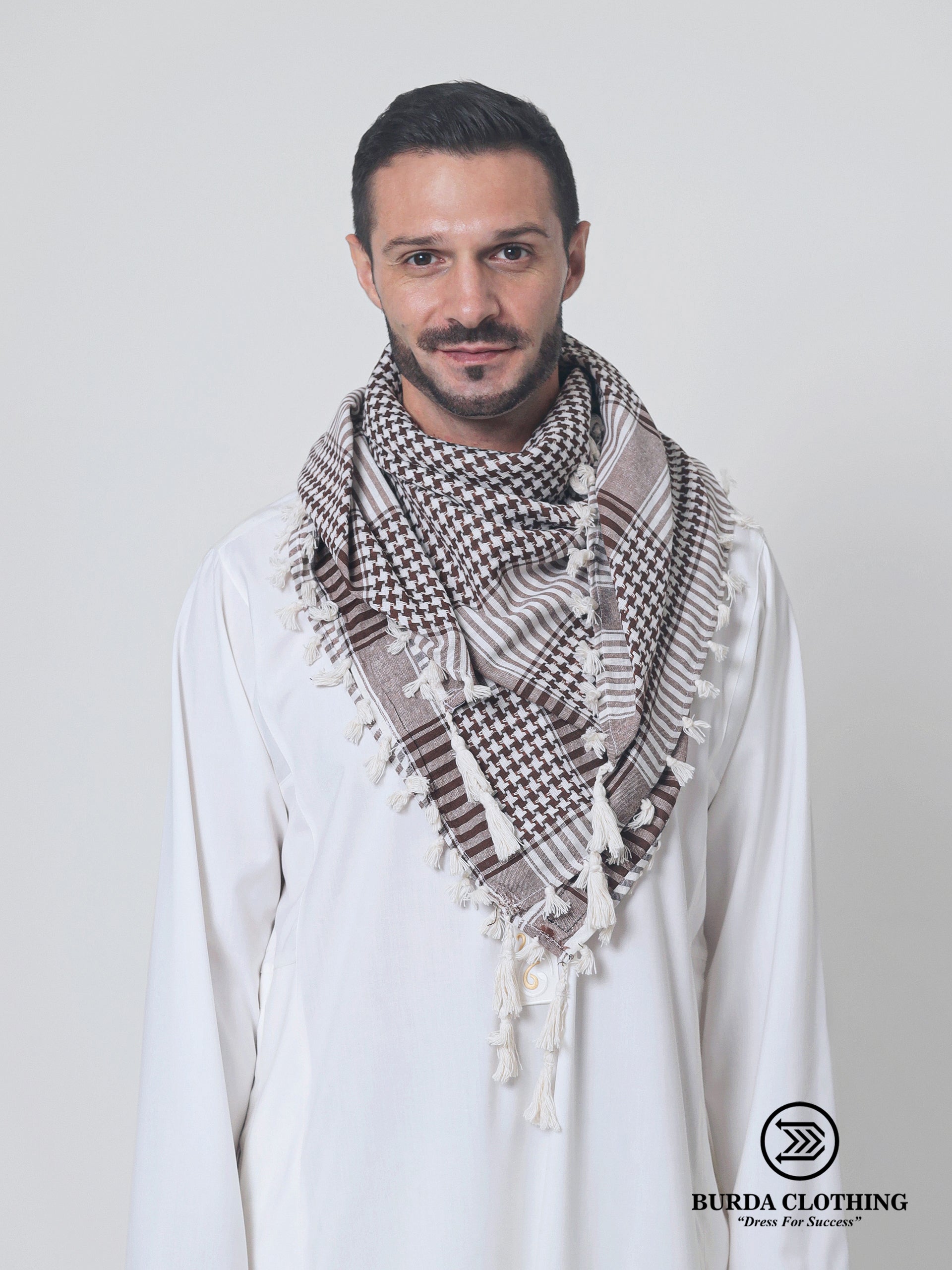 Brown Rumal Kufiya by Burdaclothing
