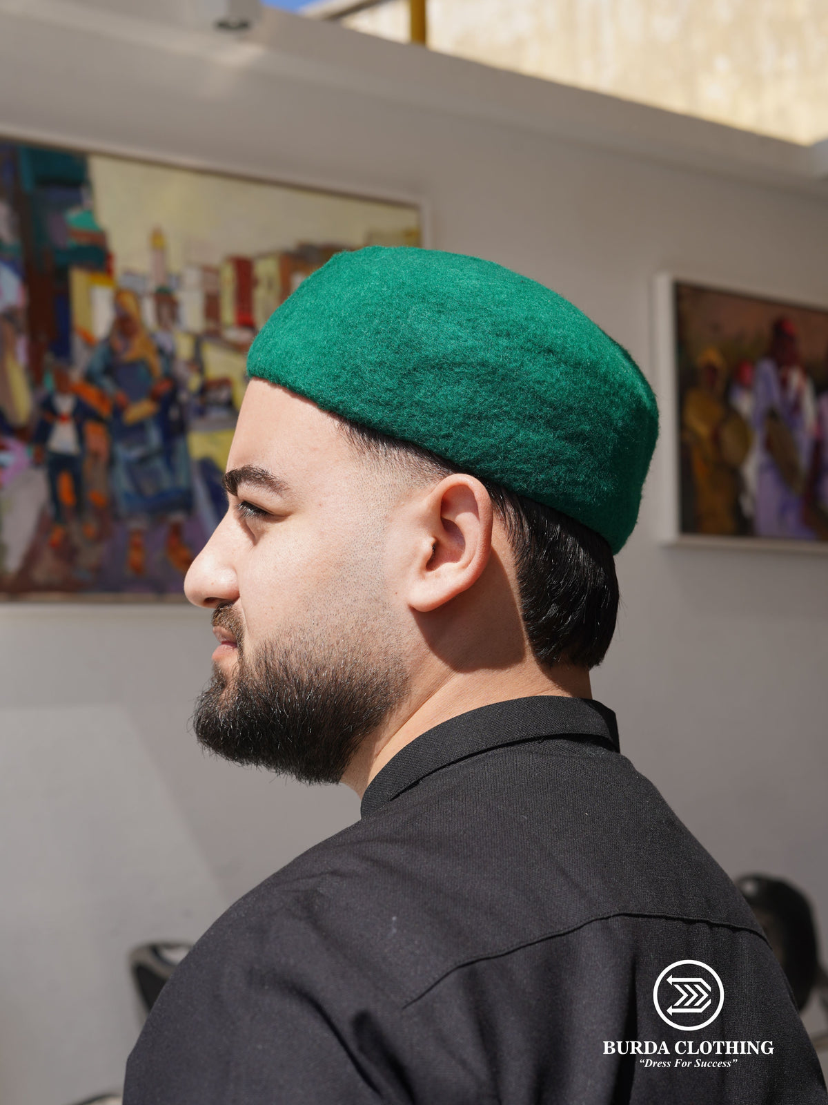 Chechia Hat Bendir Drum - Emerald by Burdaclothing