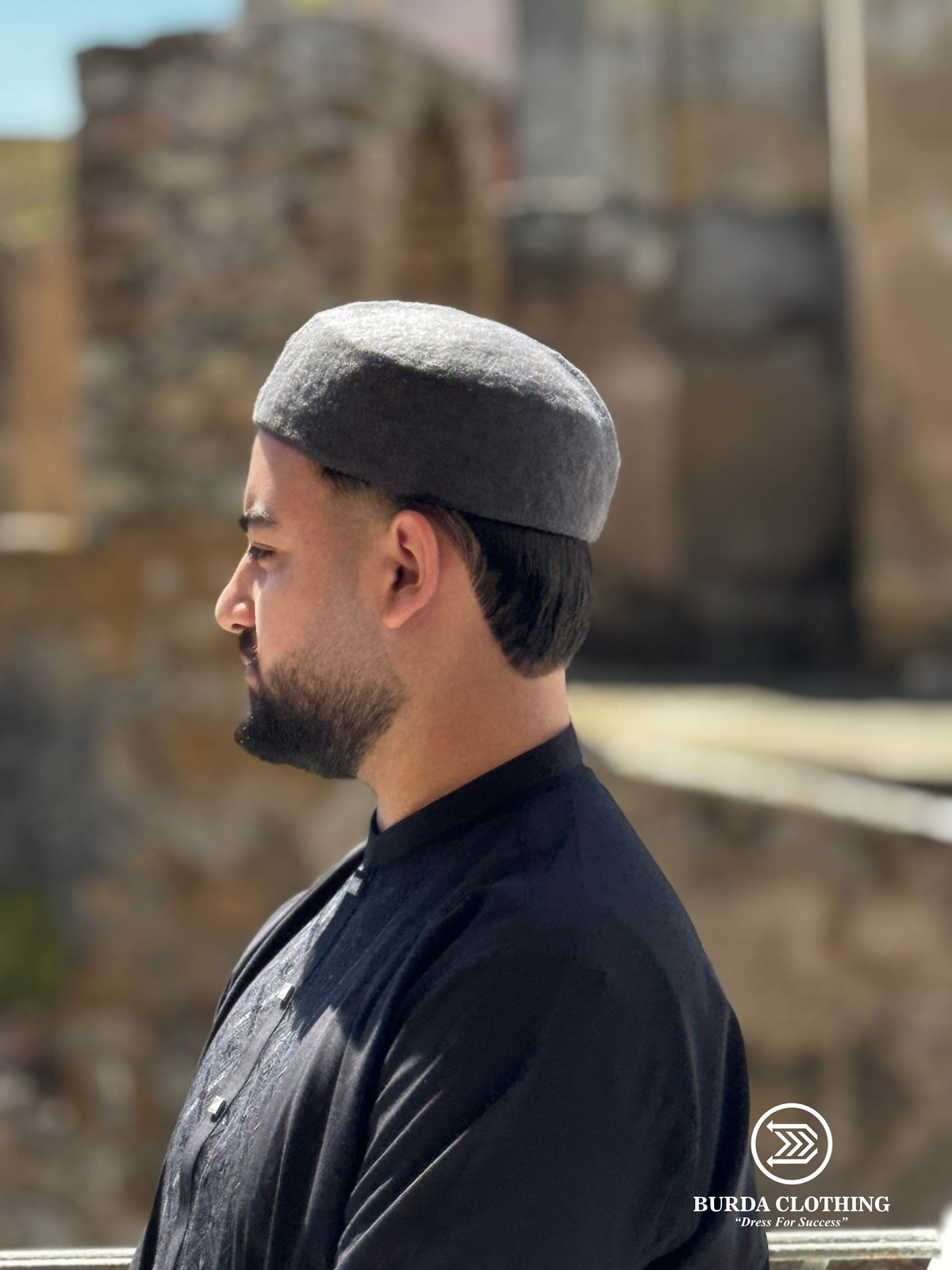 Chechia Hat- Dark Gray by Burdaclothing