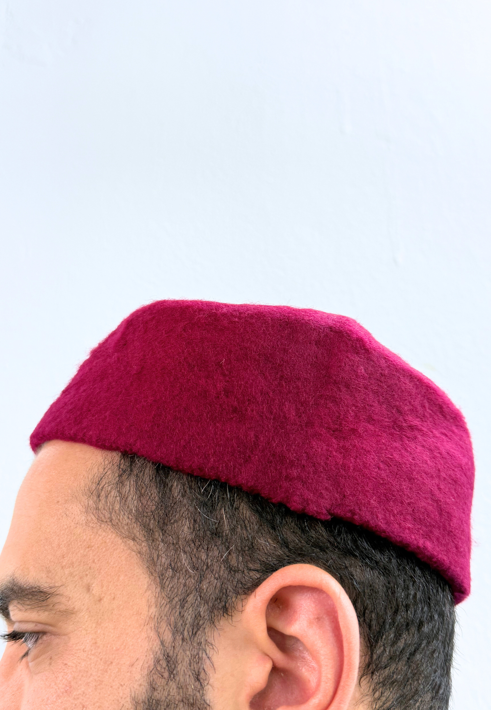 Chechia Hat- Maroon by Burdaclothing