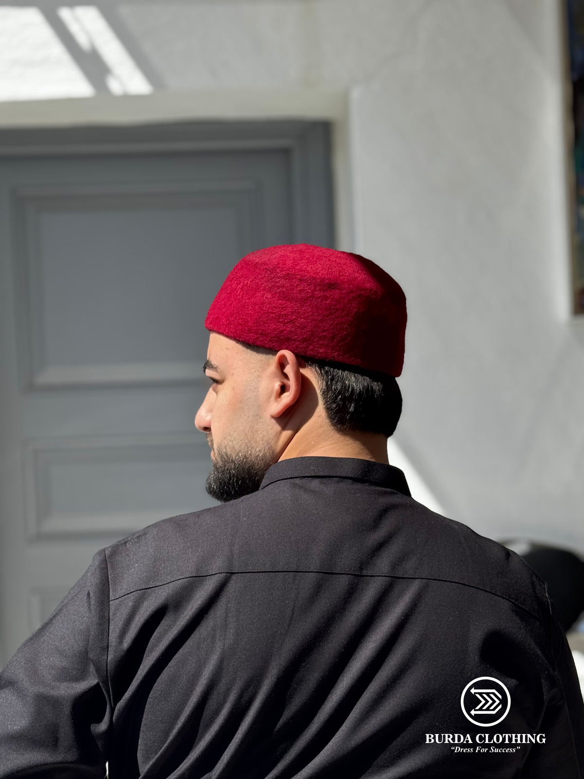 Chechia Hat- Maroon by Burdaclothing
