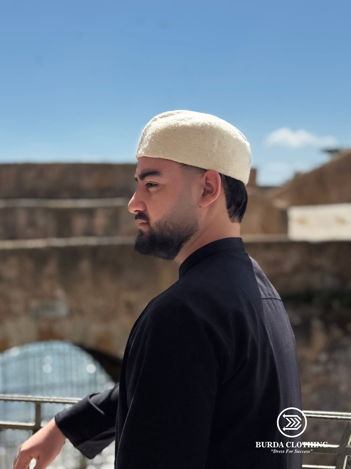 Chechia Hat- Off White by Burdaclothing